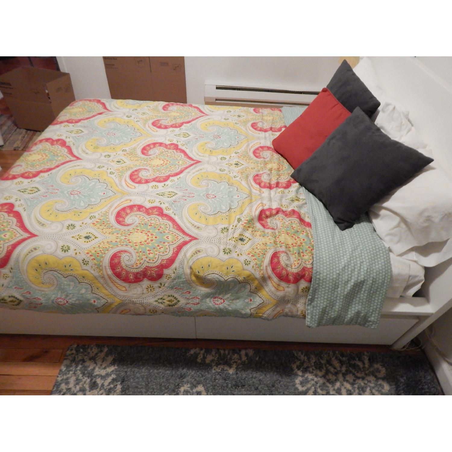 Ikea Malm White Full Bed w/ Storage Drawers - image-2