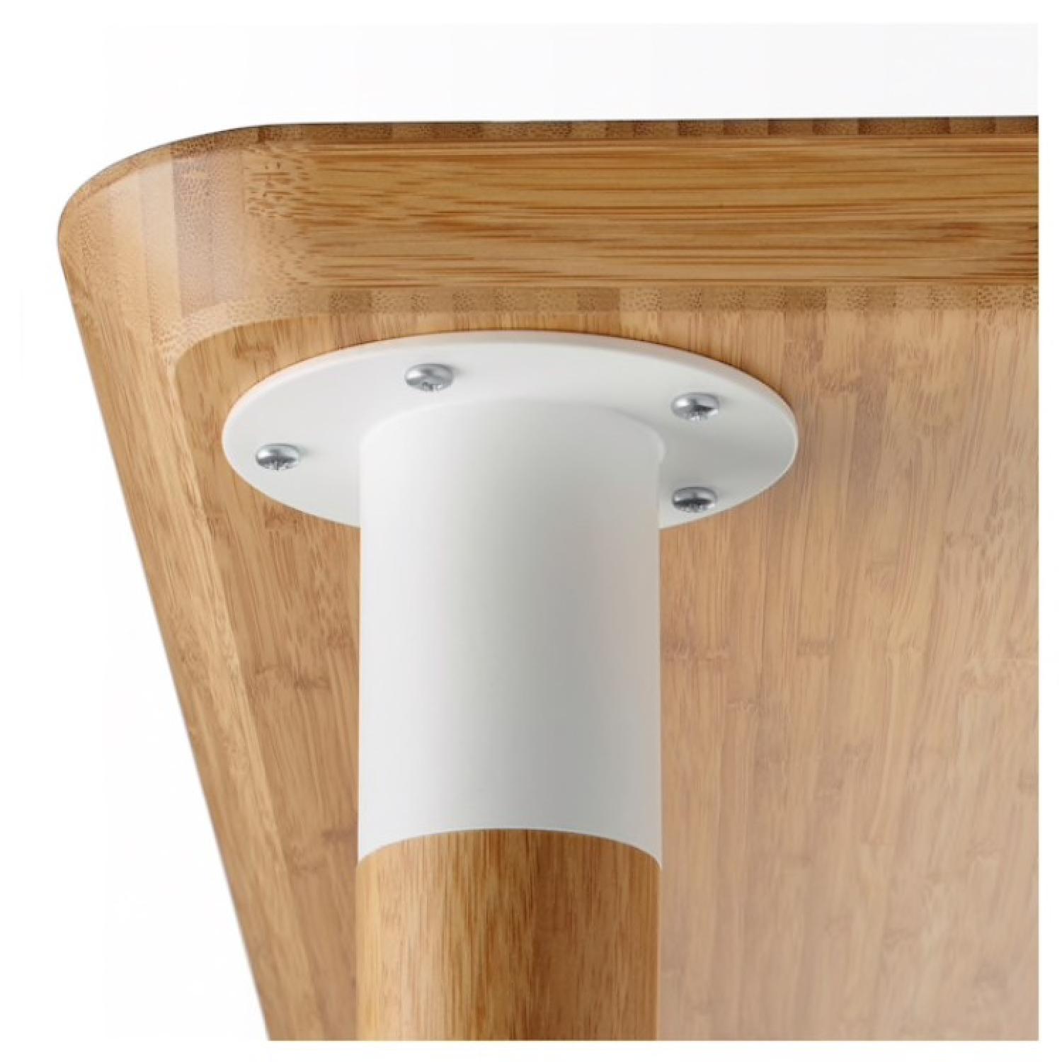 Ikea Hilver Bamboo Table w/ Cone Shaped Legs - image-3