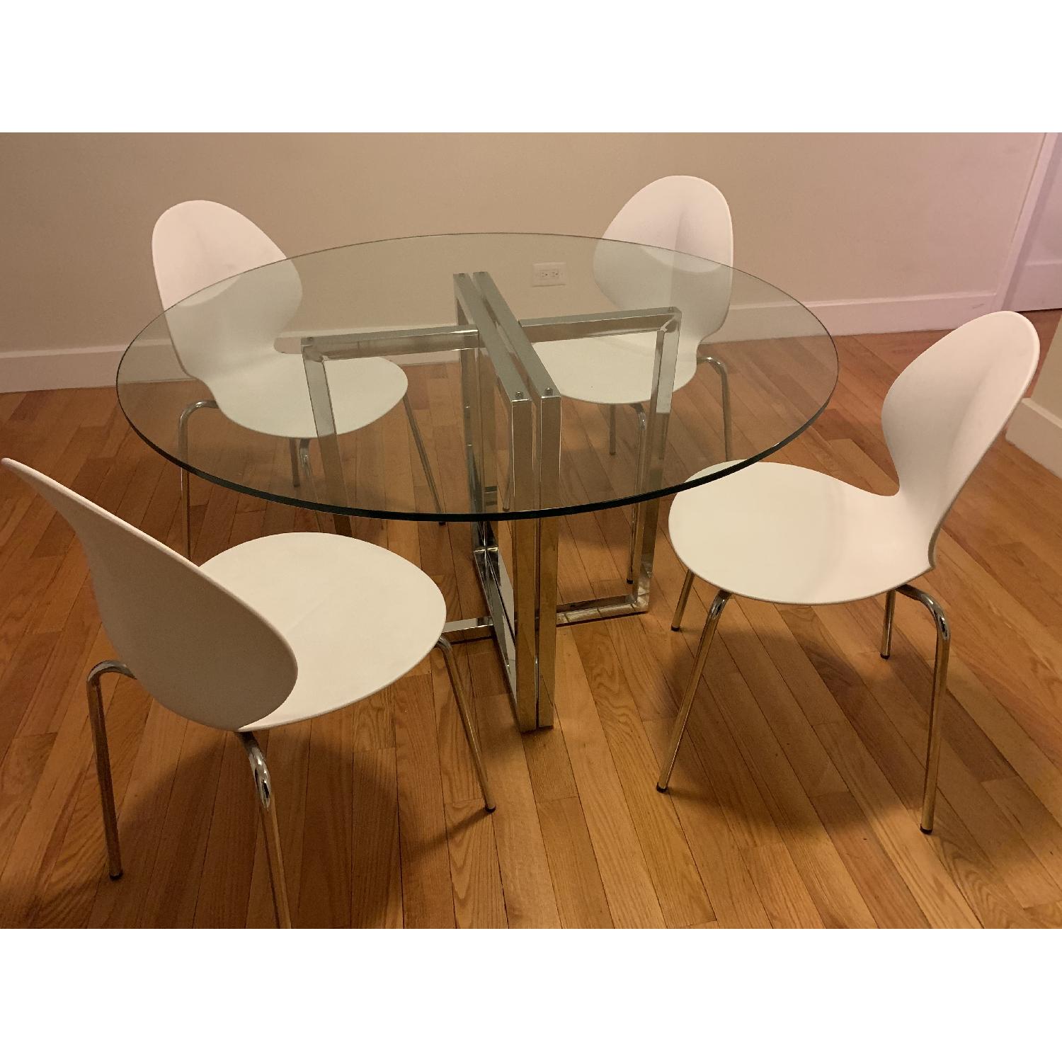 CB2 Silverado Chrome Round Dining Table - image-2