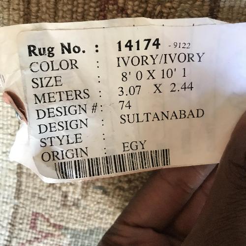 Used Bokara Sultanabad Traditional Hand Woven Rug for sale on AptDeco