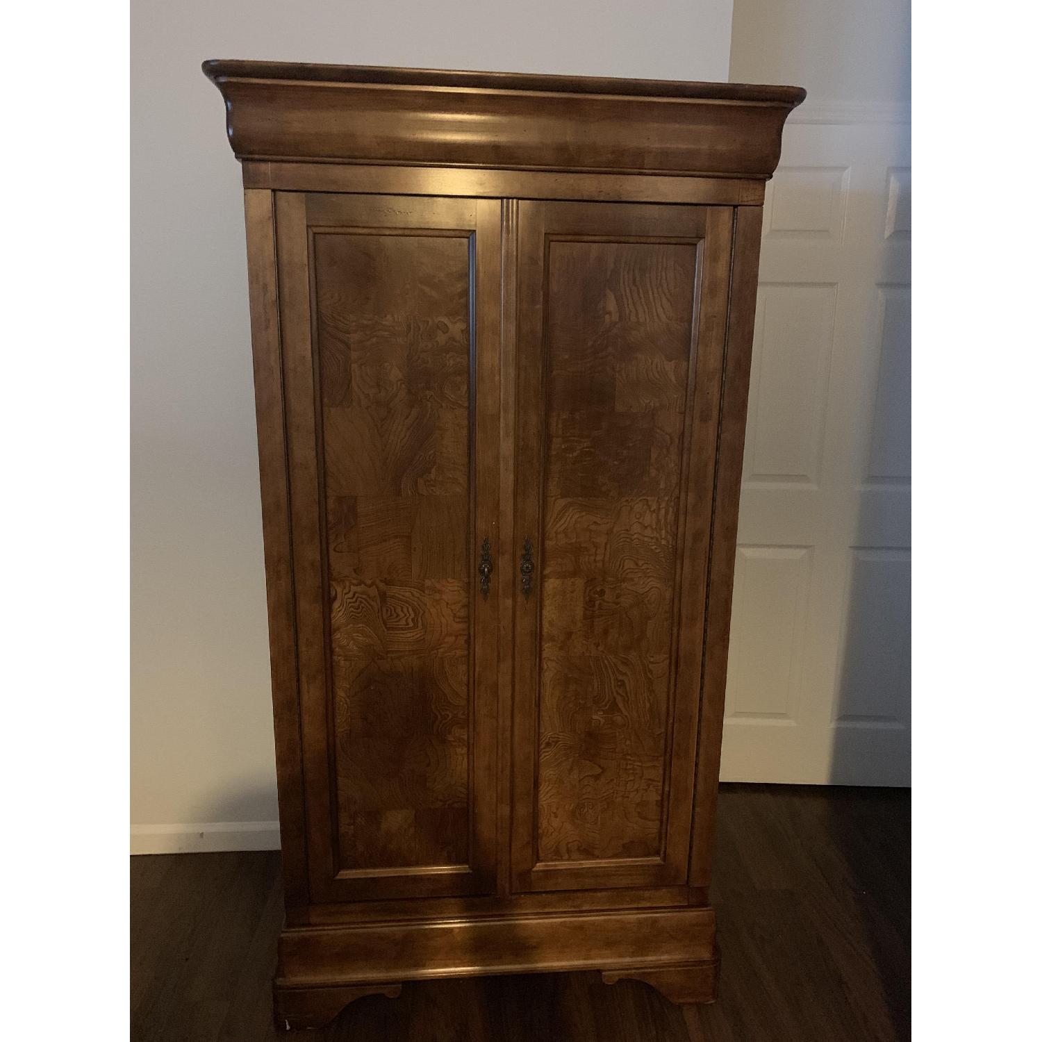 national-mount-airy-antique-louis-philip-burl-wood-armoire-aptdeco