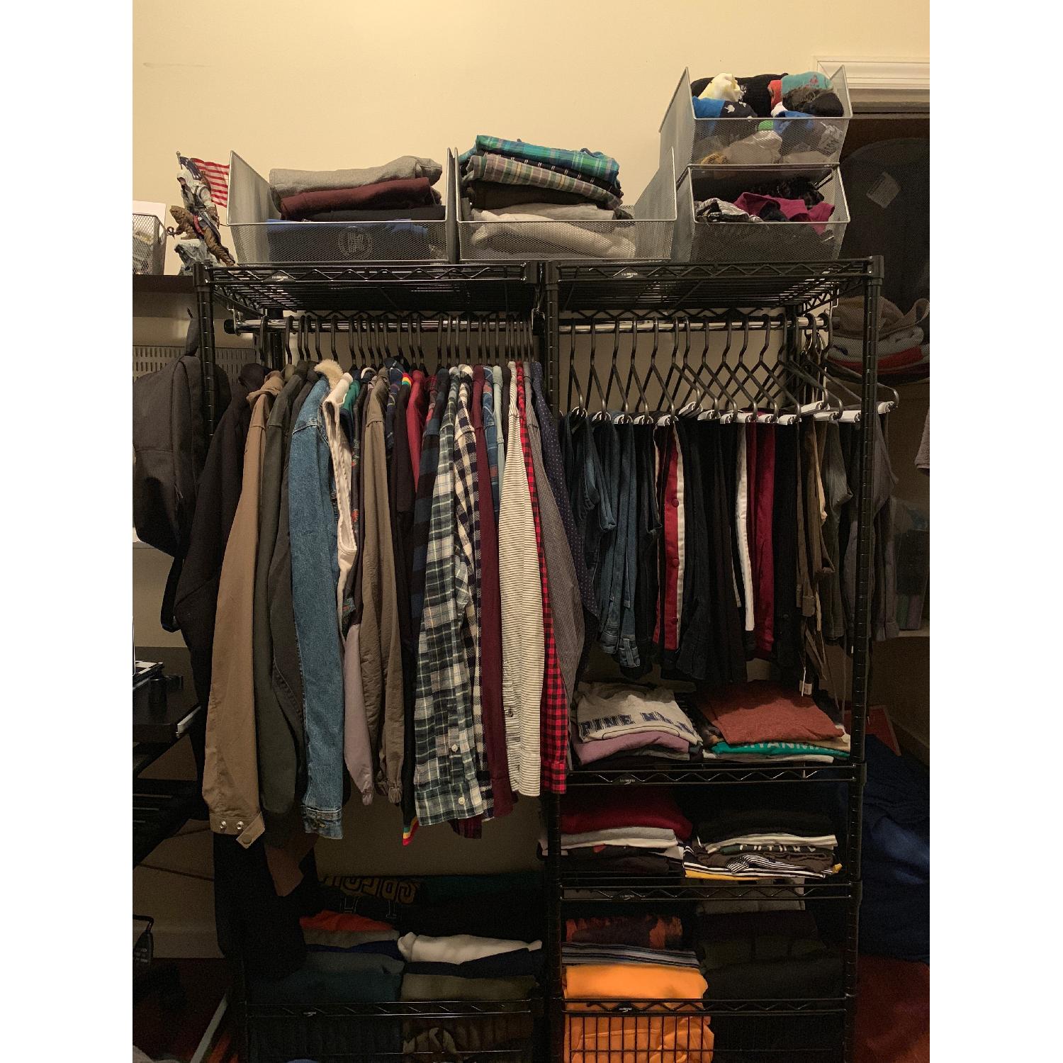 interMetro Black Shelving System AptDeco