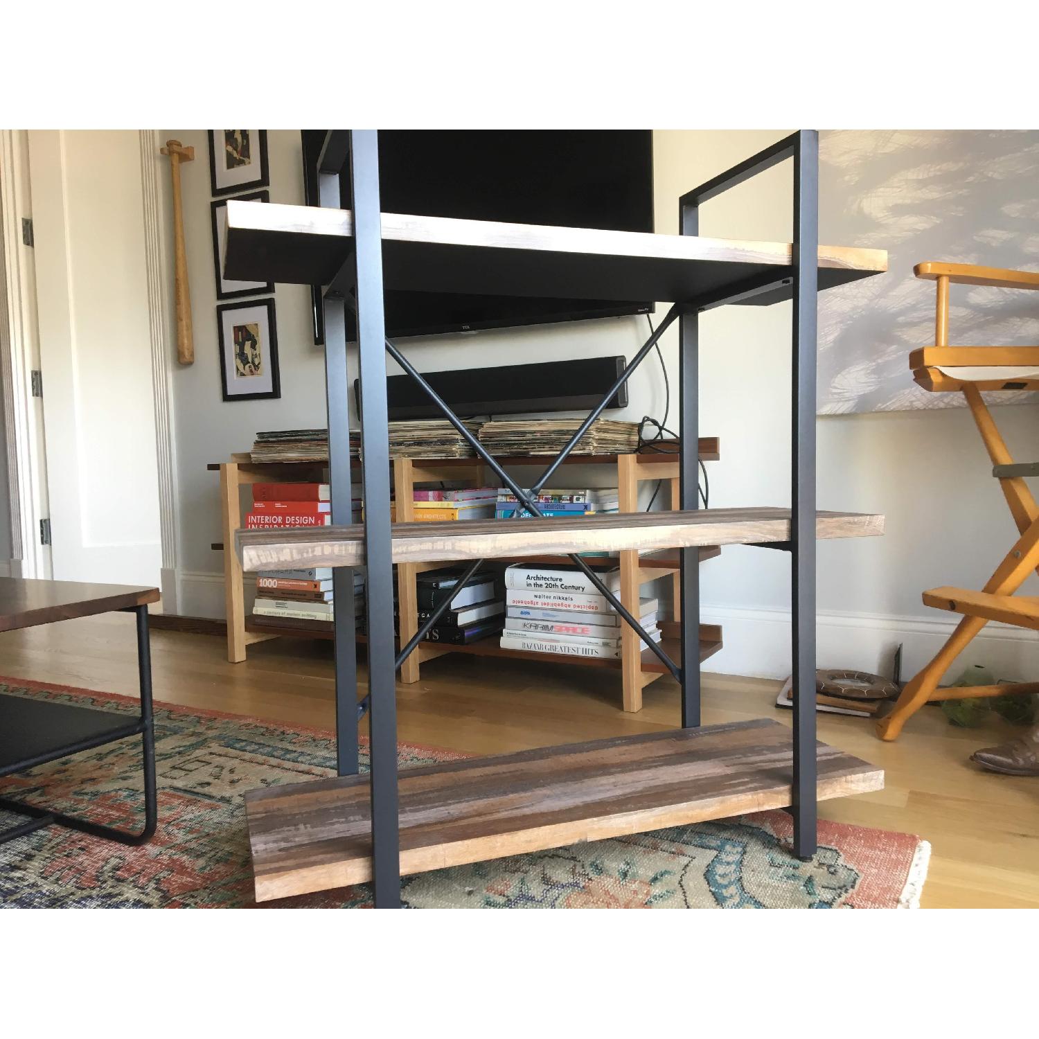 O&K Furniture 3 Level Wood Industrial Bookshelf - image-2