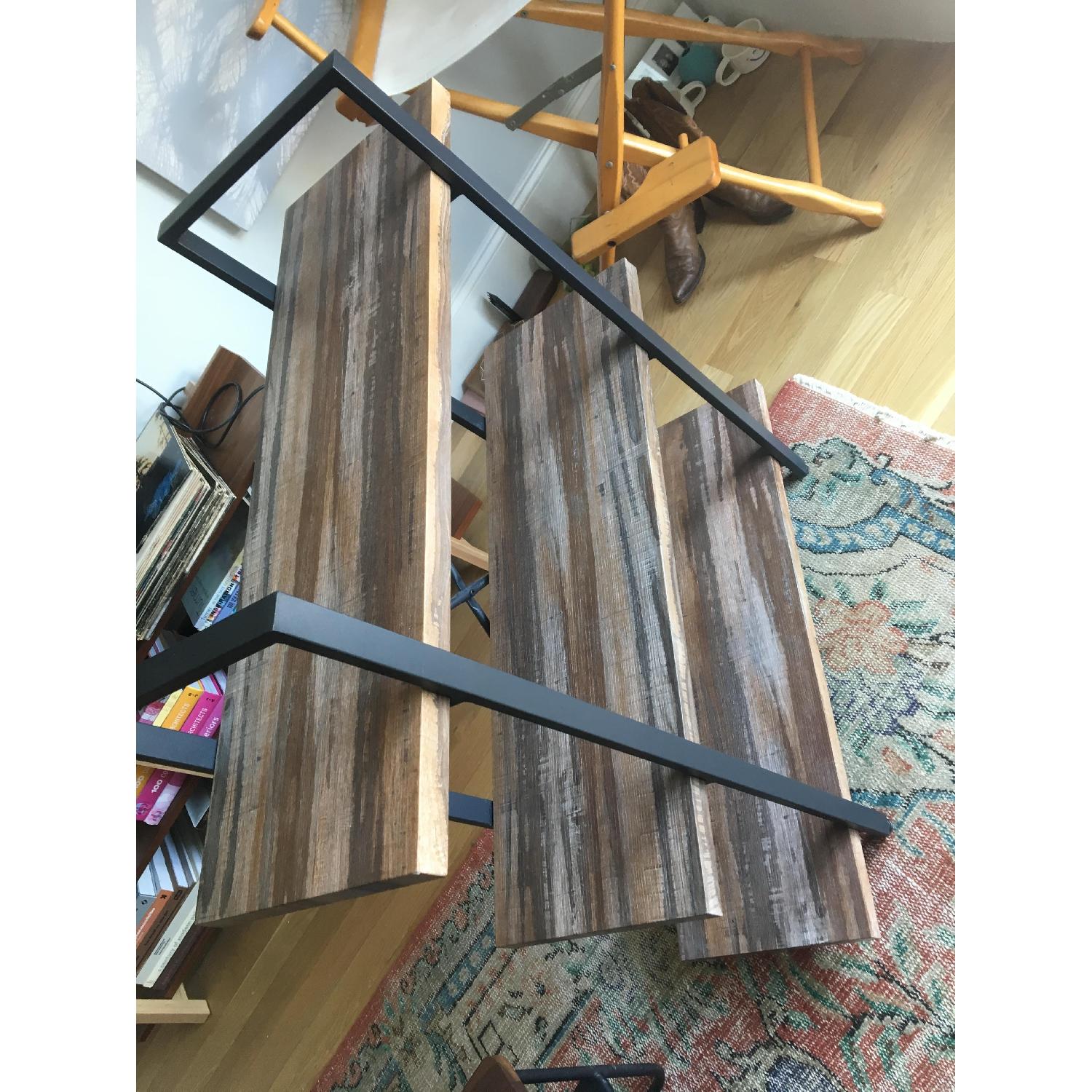 O&K Furniture 3 Level Wood Industrial Bookshelf - image-3
