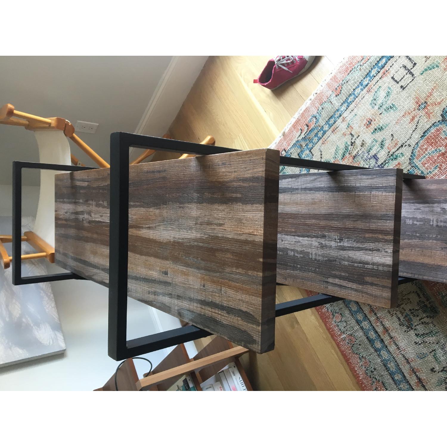 O&K Furniture 3 Level Wood Industrial Bookshelf - image-4