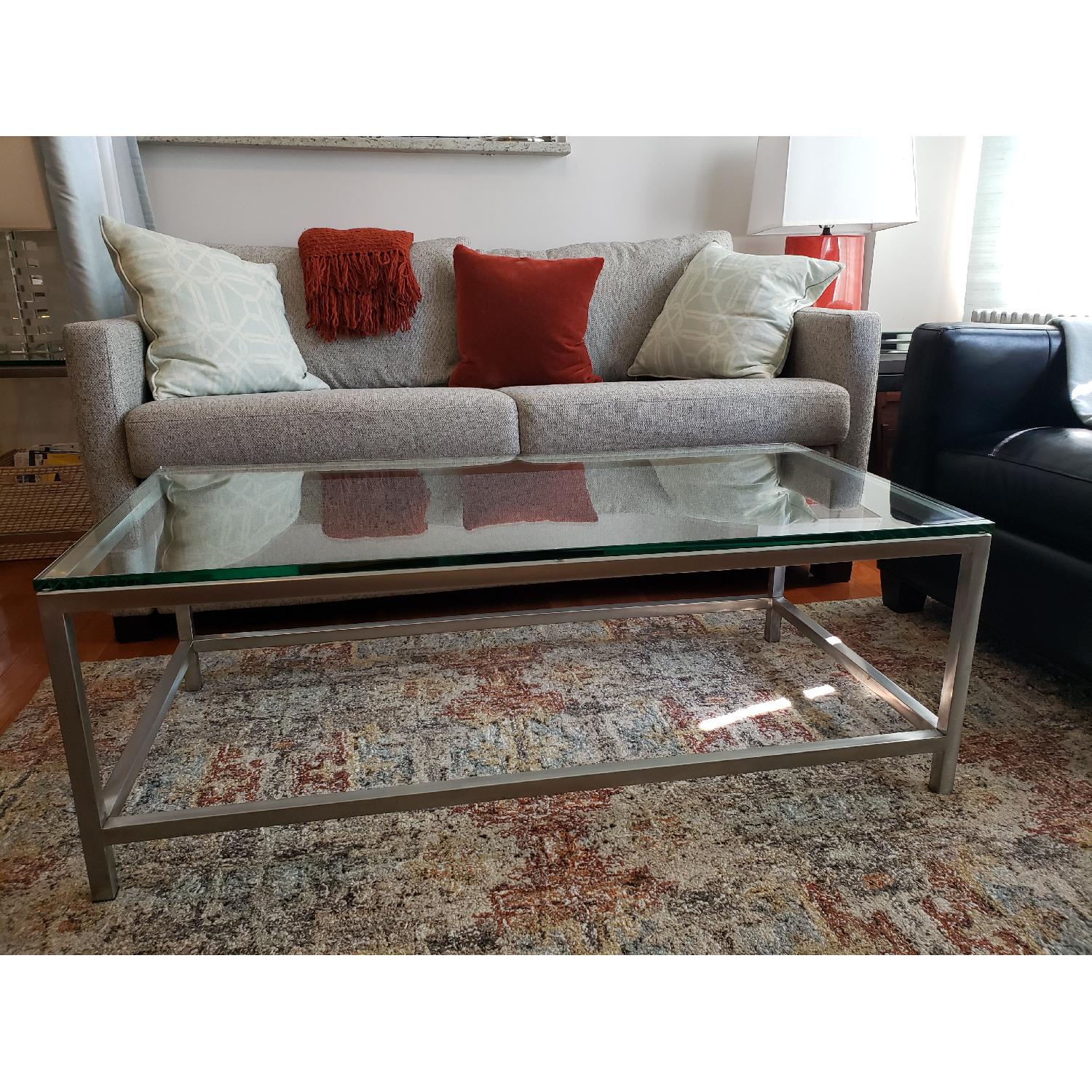 Crate & Barrel Era Rectangular Coffee Table - image-2