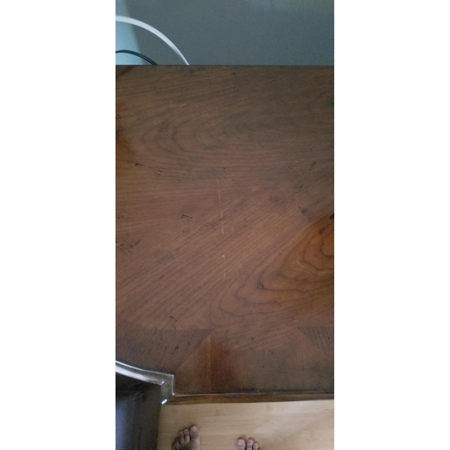 Antique Wood Buffet w/ Hand Painted Panels - image-8