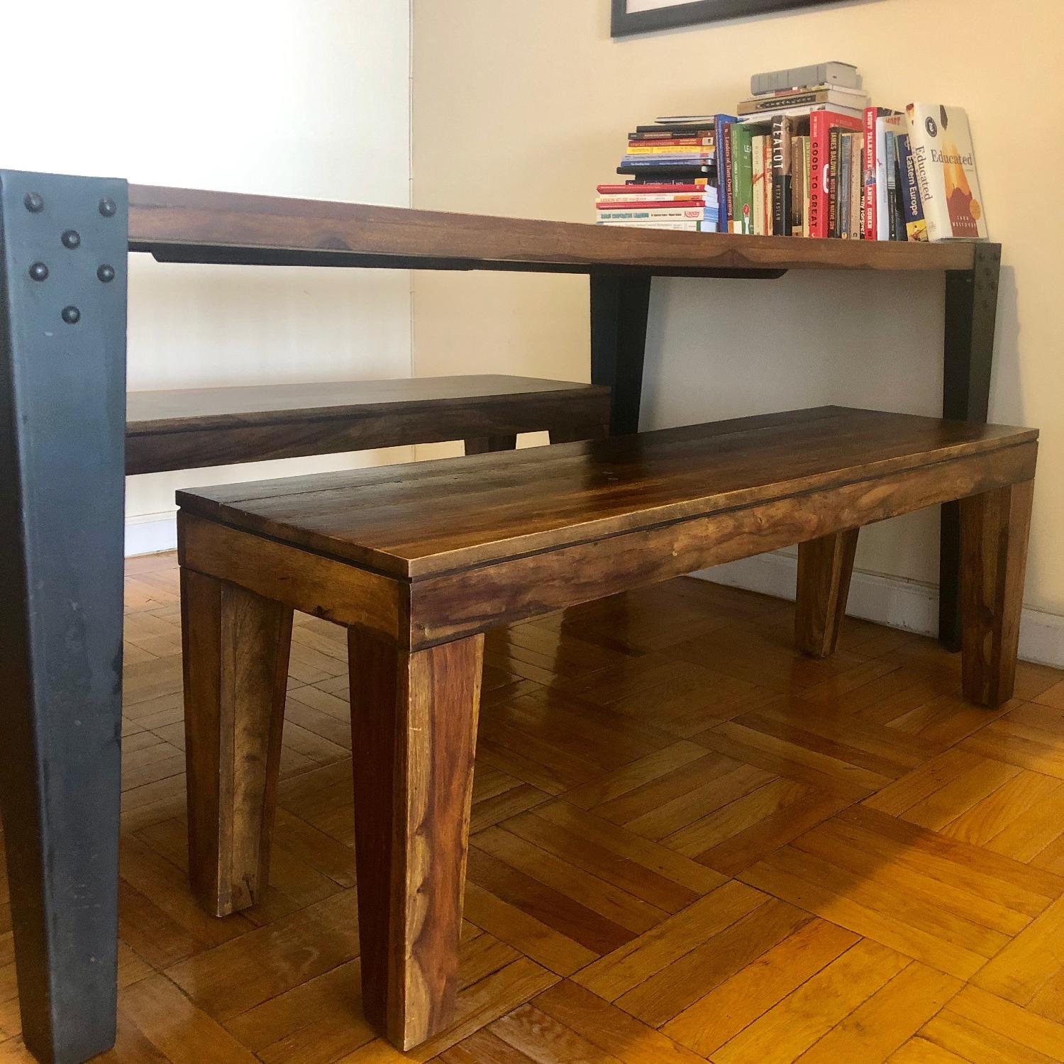 Dining Table w/ Matching West Elm Benches AptDeco