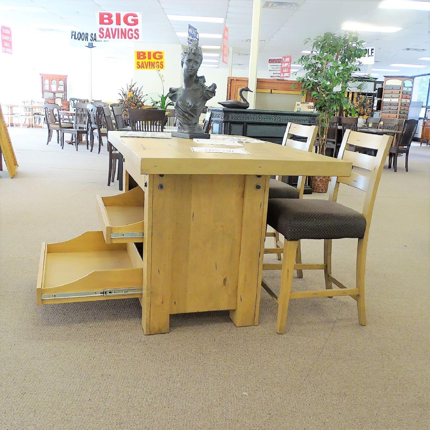 Canadel Loft Collection Kitchen Island w/ 2 Stools - image-4
