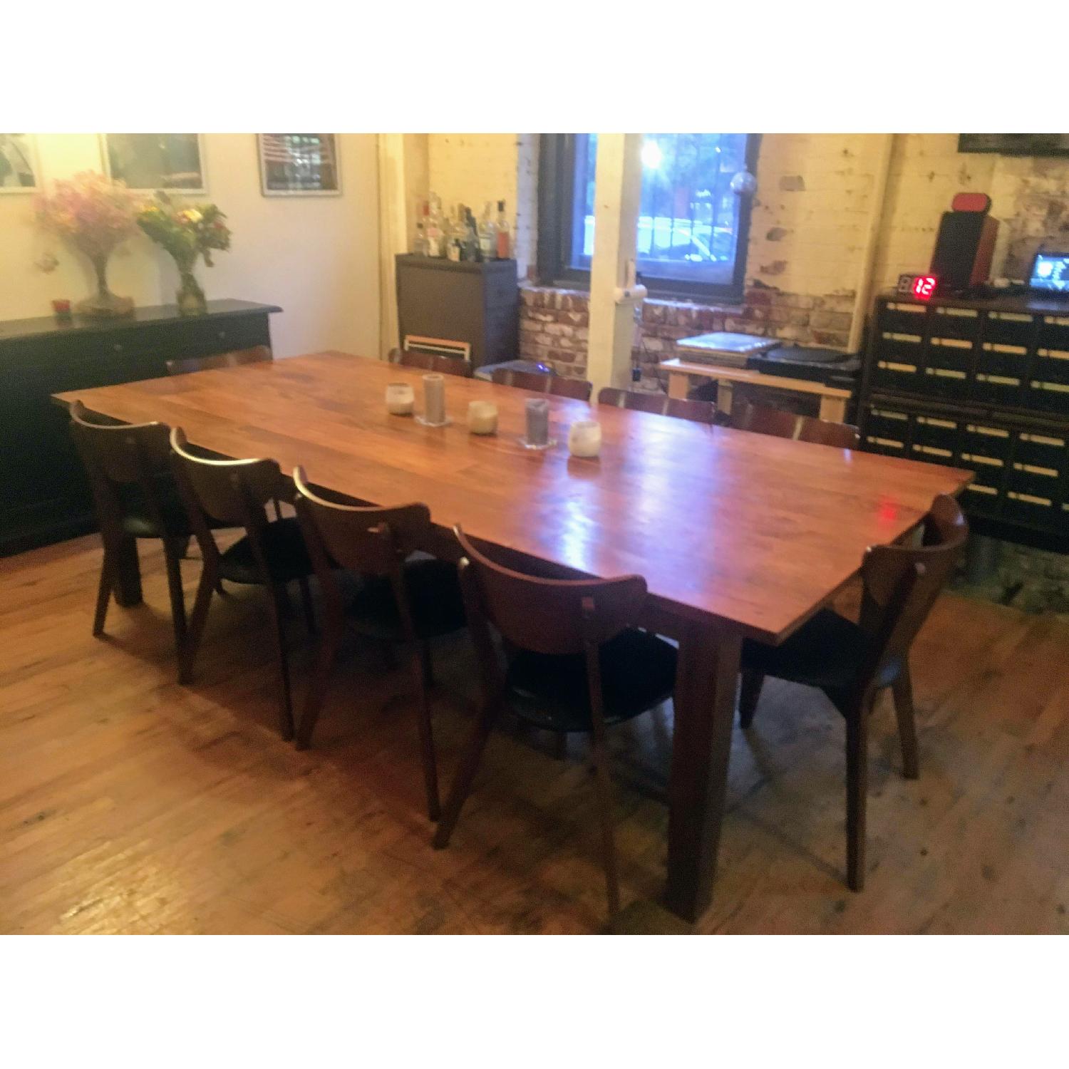 Large Solid Wood Dining Table - AptDeco