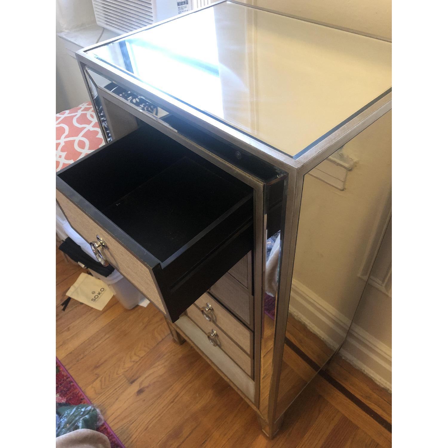 Home Goods Mirrored 5 Drawer Tall Dresser - image-5