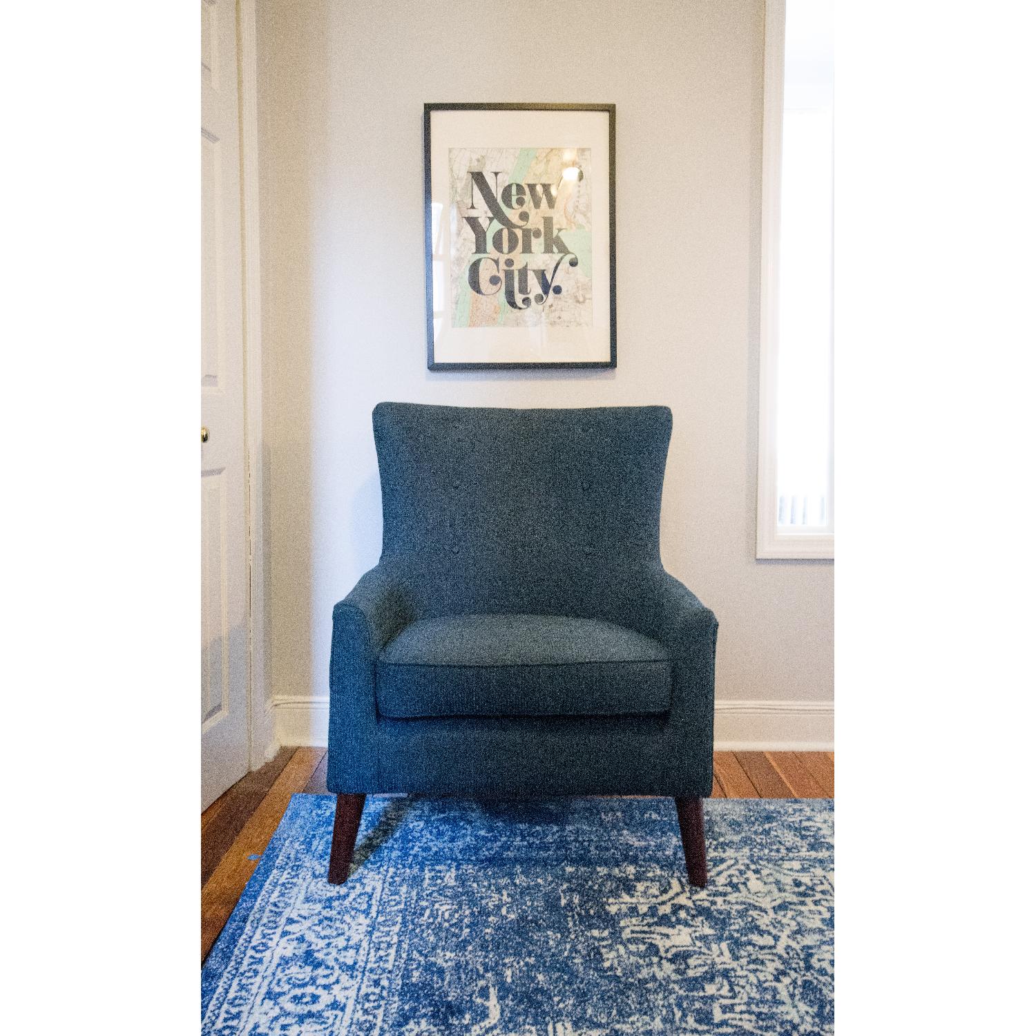 Navy Blue Accent Chair - image-1