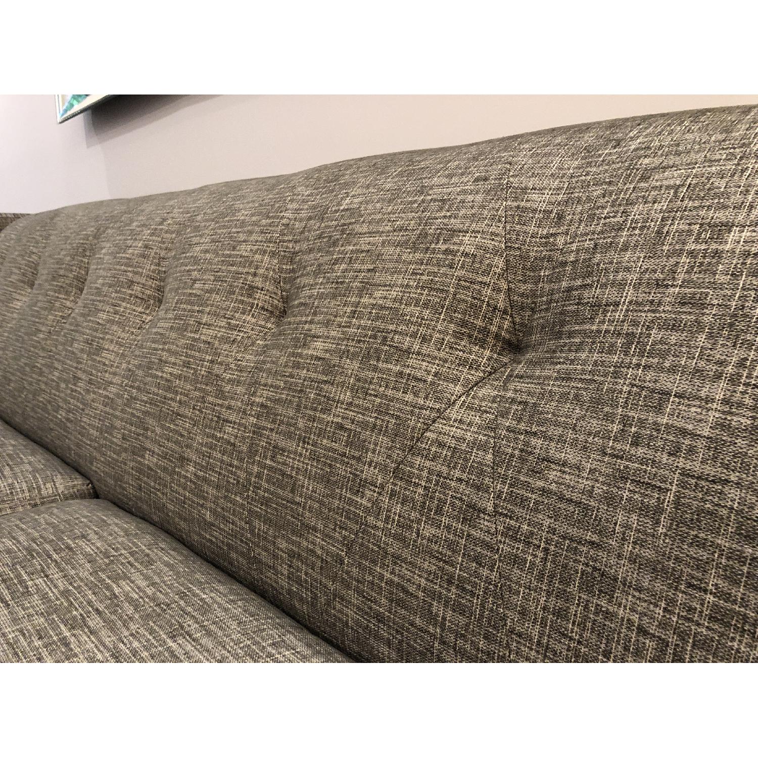 CB2 Avec Grey Sofa w/ Brushed Stainless Steel Legs - image-7