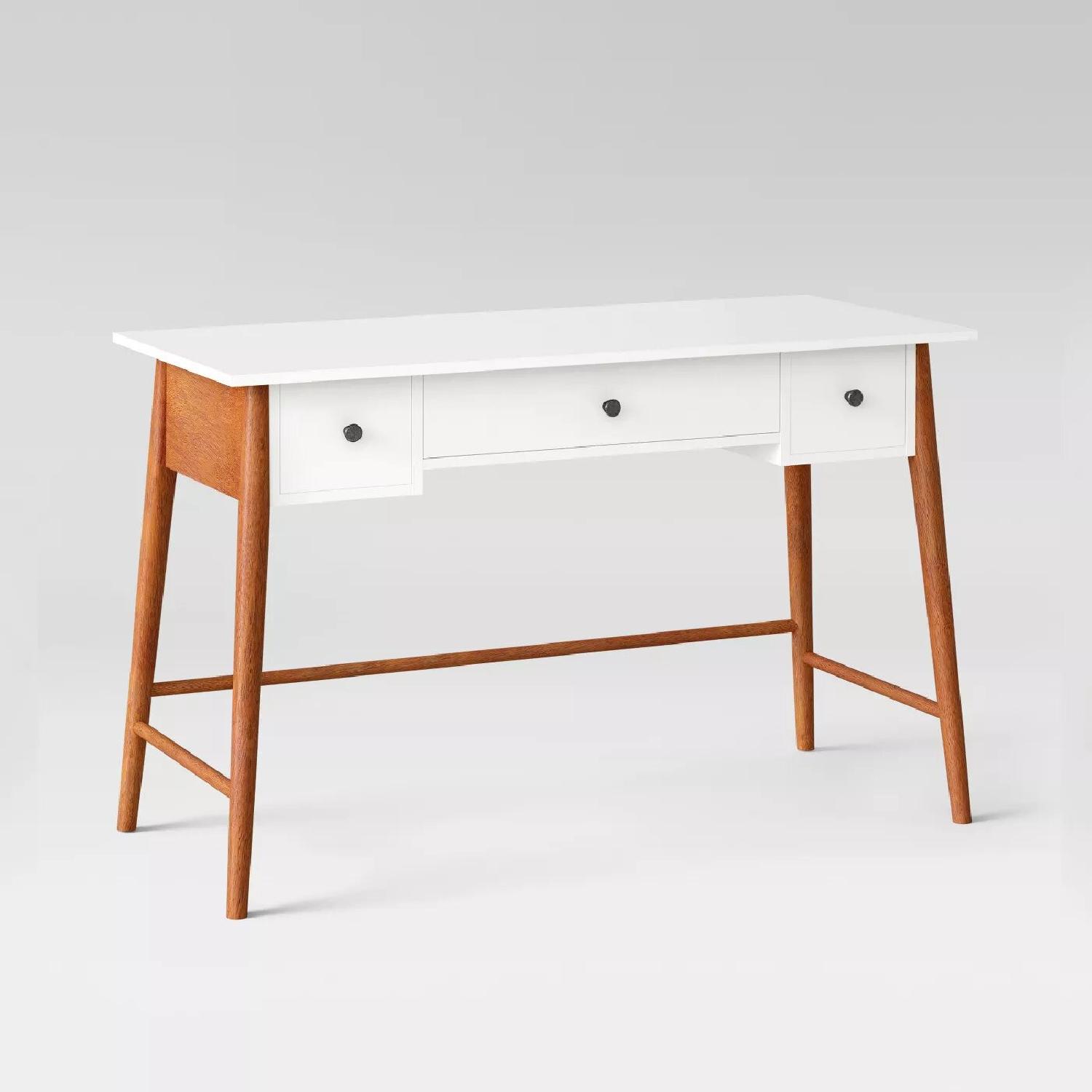 Target Mid Century Modern Three Drawer Writing Desk - image-1