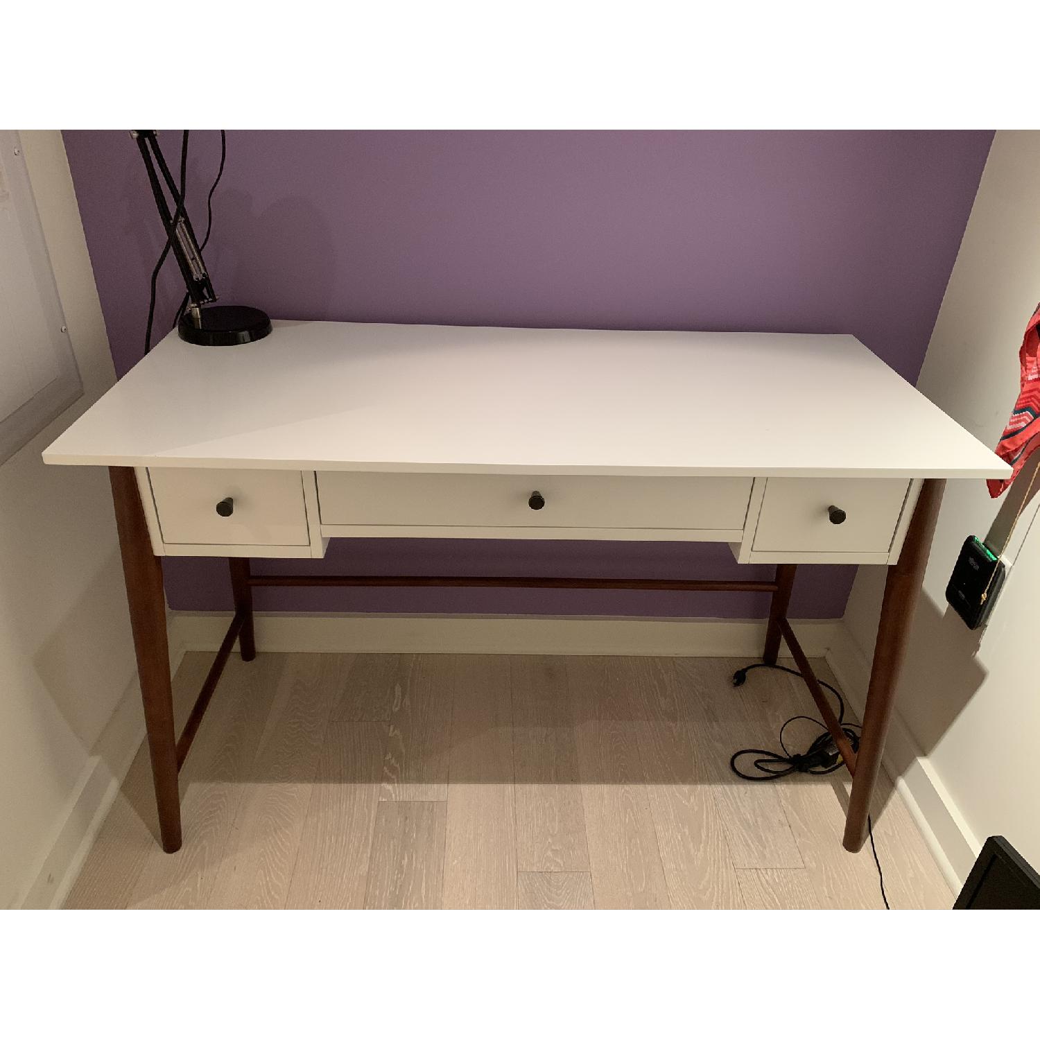Target Mid Century Modern Three Drawer Writing Desk - image-3