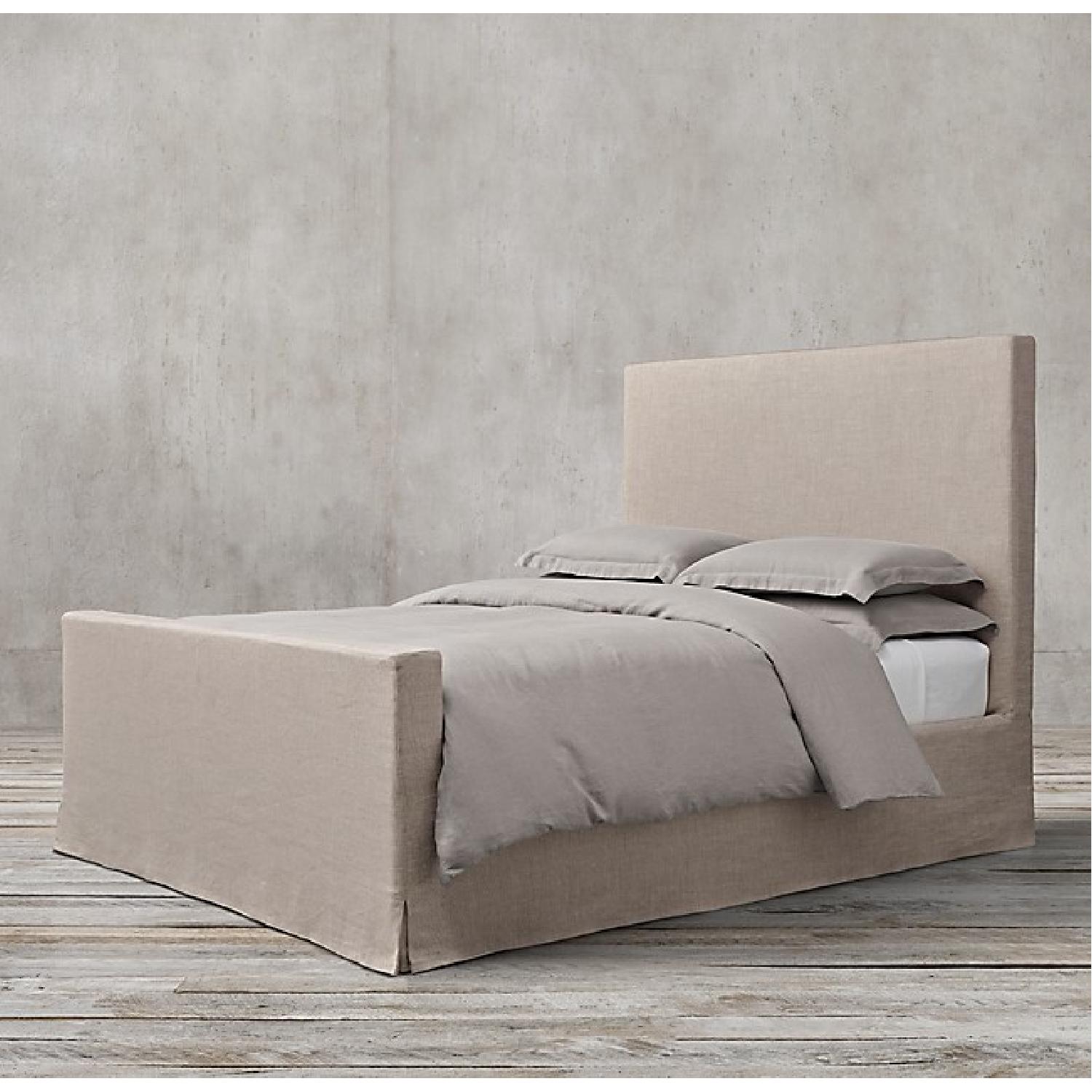 Restoration Hardware Parsons Slipcover King Bed - image-1