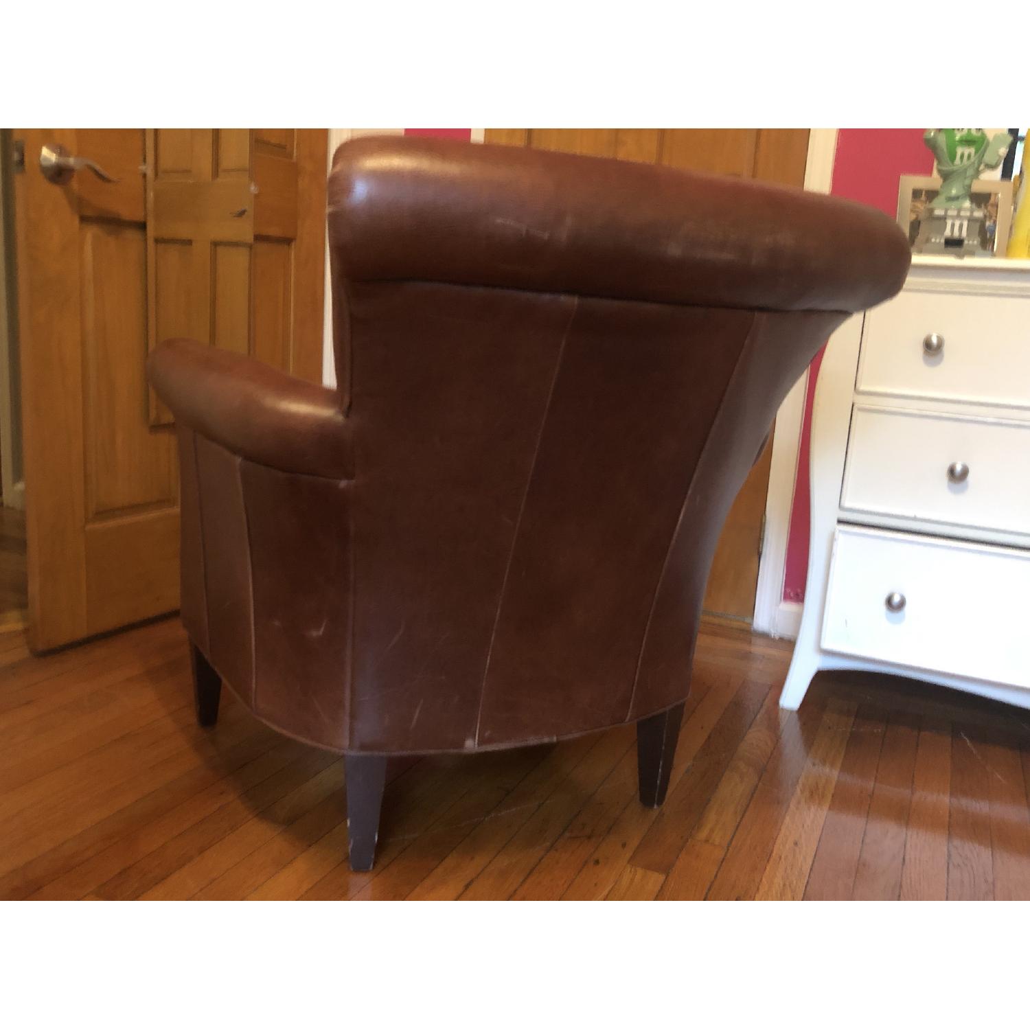 Crate & Barrel Leather Club Chair - image-1
