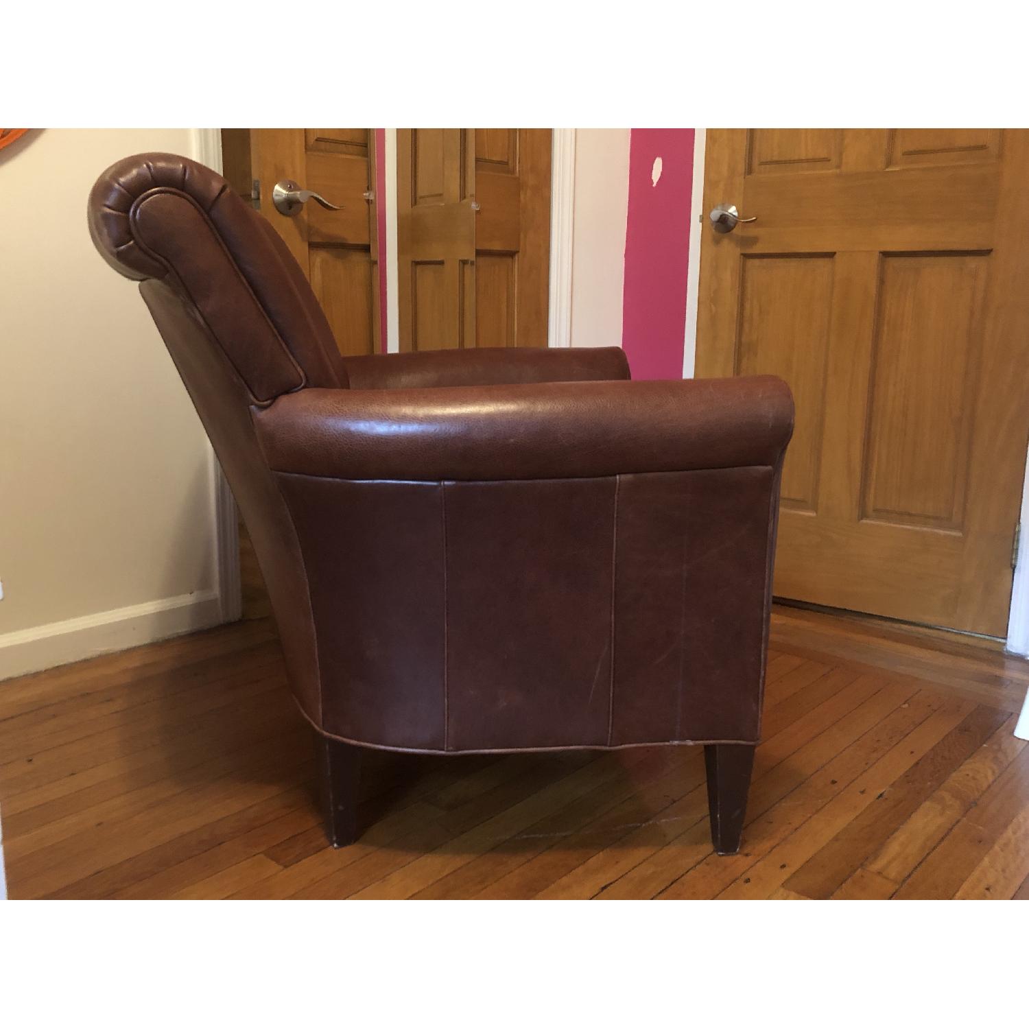 Crate & Barrel Leather Club Chair - image-2