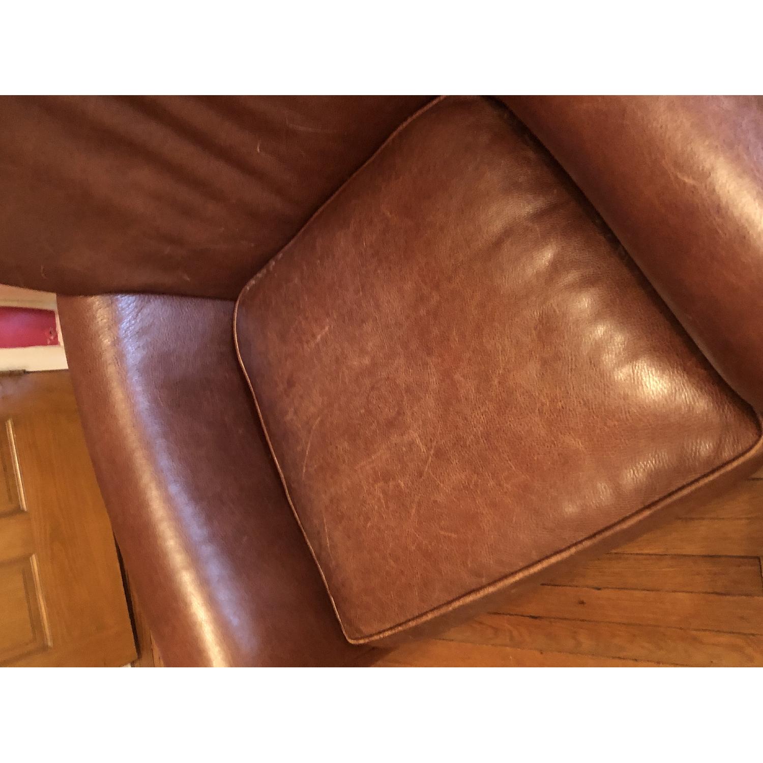 Crate & Barrel Leather Club Chair - image-3