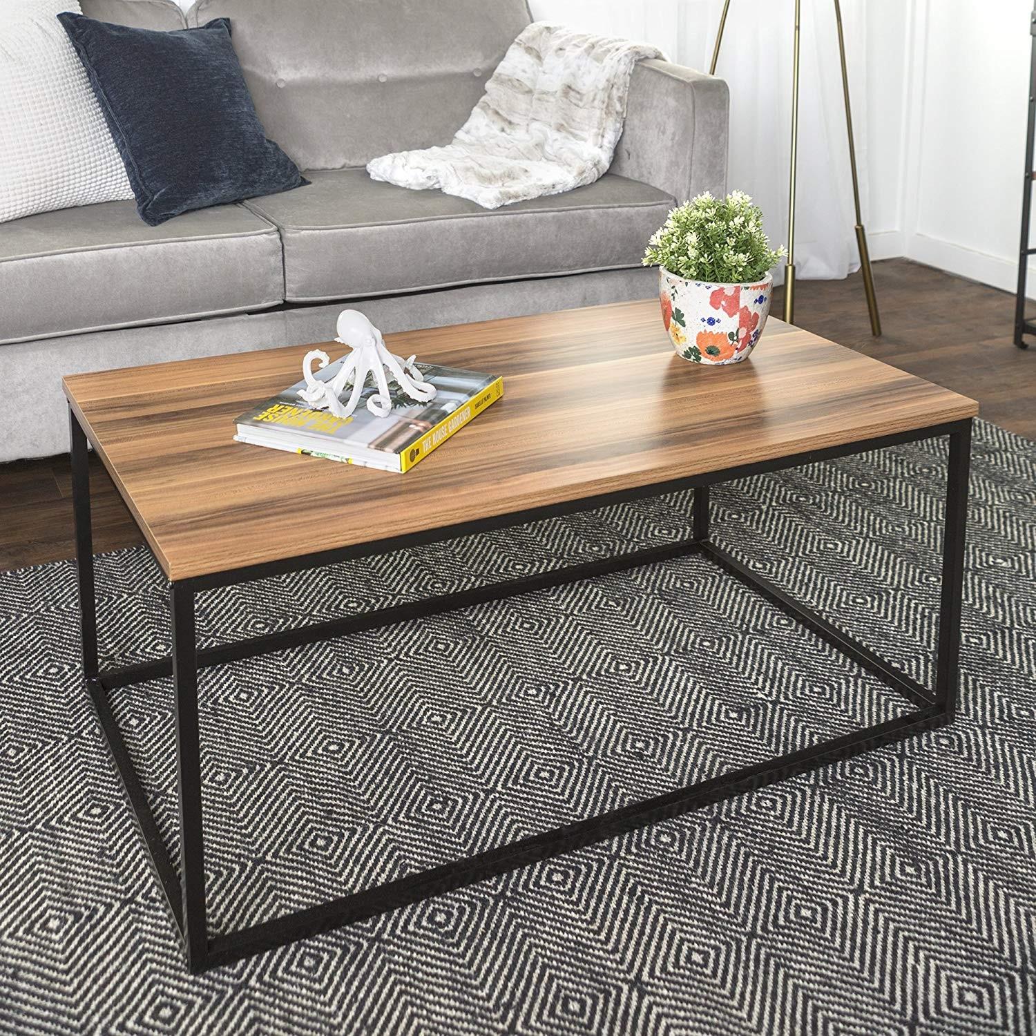 Walker Edison Teak Coffee Table - image-2