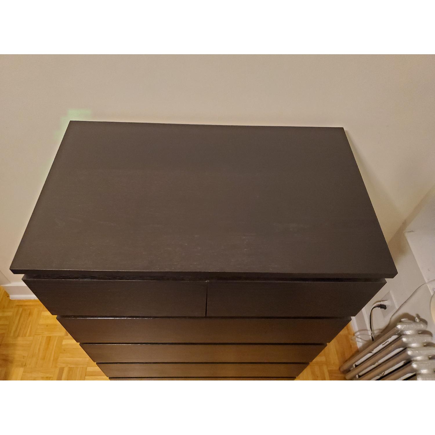 Ikea Malm 6-Drawer Chest in Black-Brown - image-2