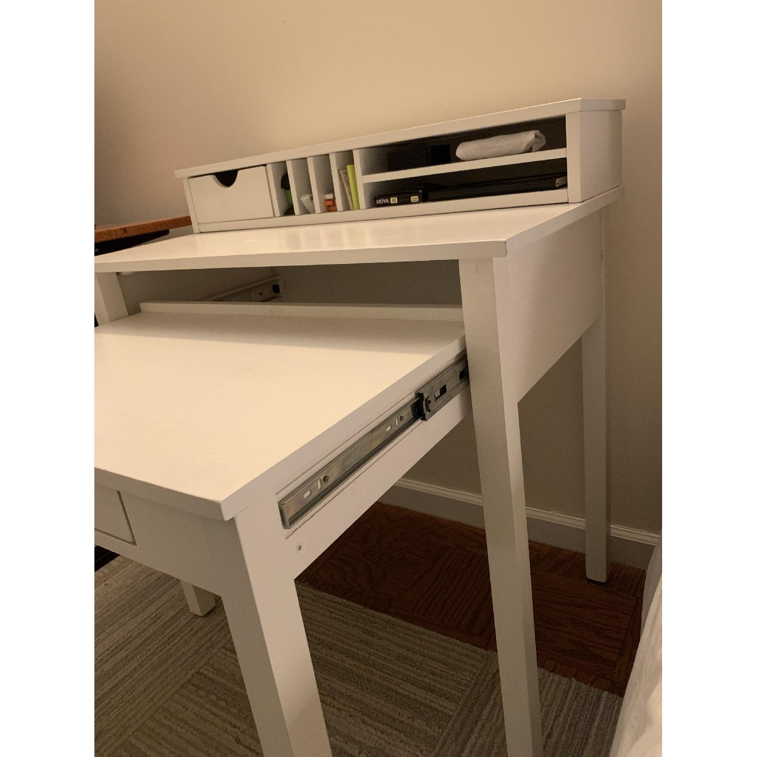 Container Store White Oak Roll-Out Desk - image-7