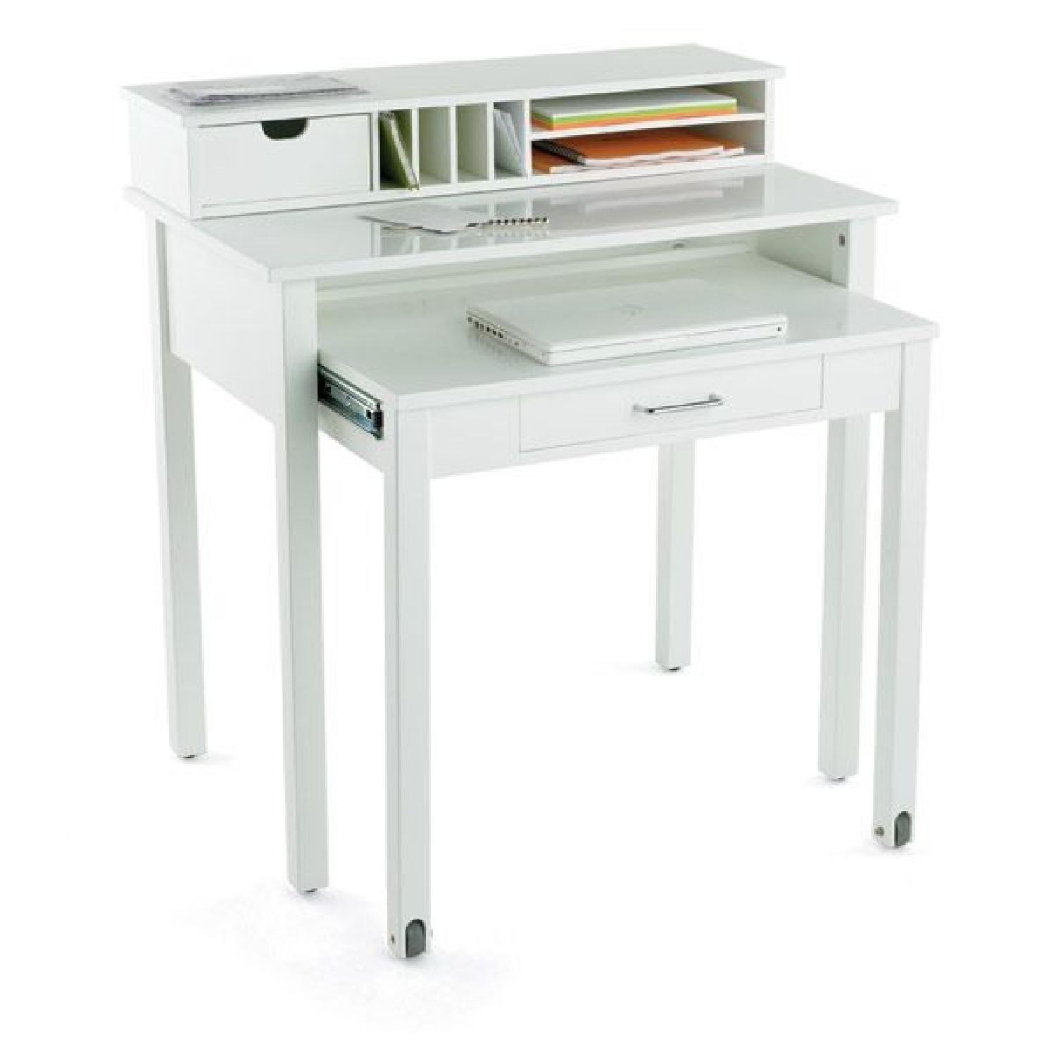 Container Store White Oak Roll-Out Desk - image-13