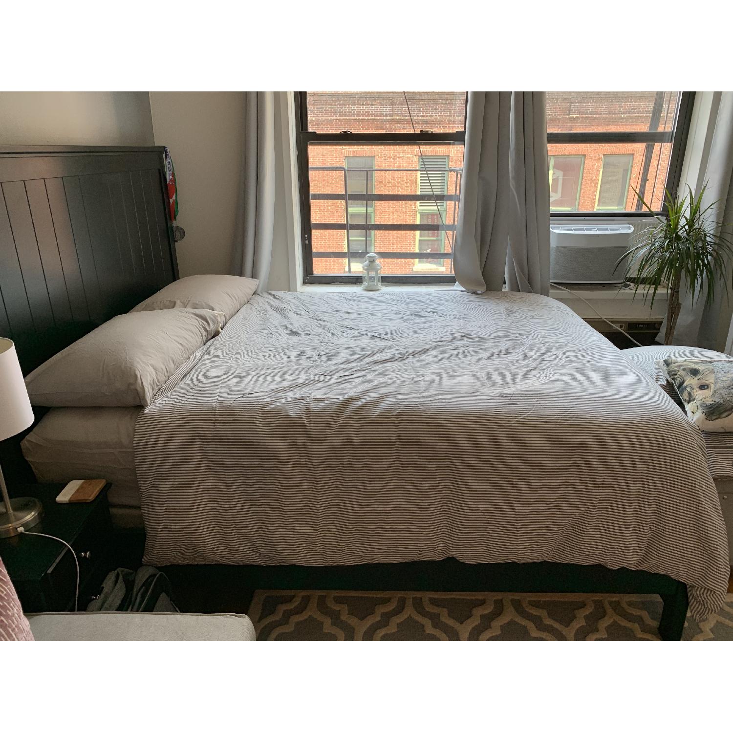 Ikea Queen-Size Bed w/ Panel Headboard - image-3