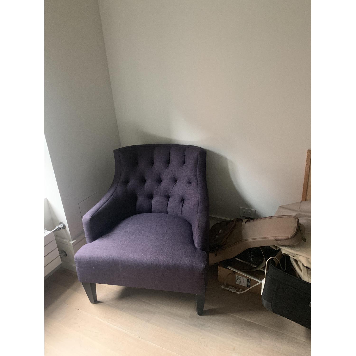 Crate & Barrel Purple Accent Chair - image-2