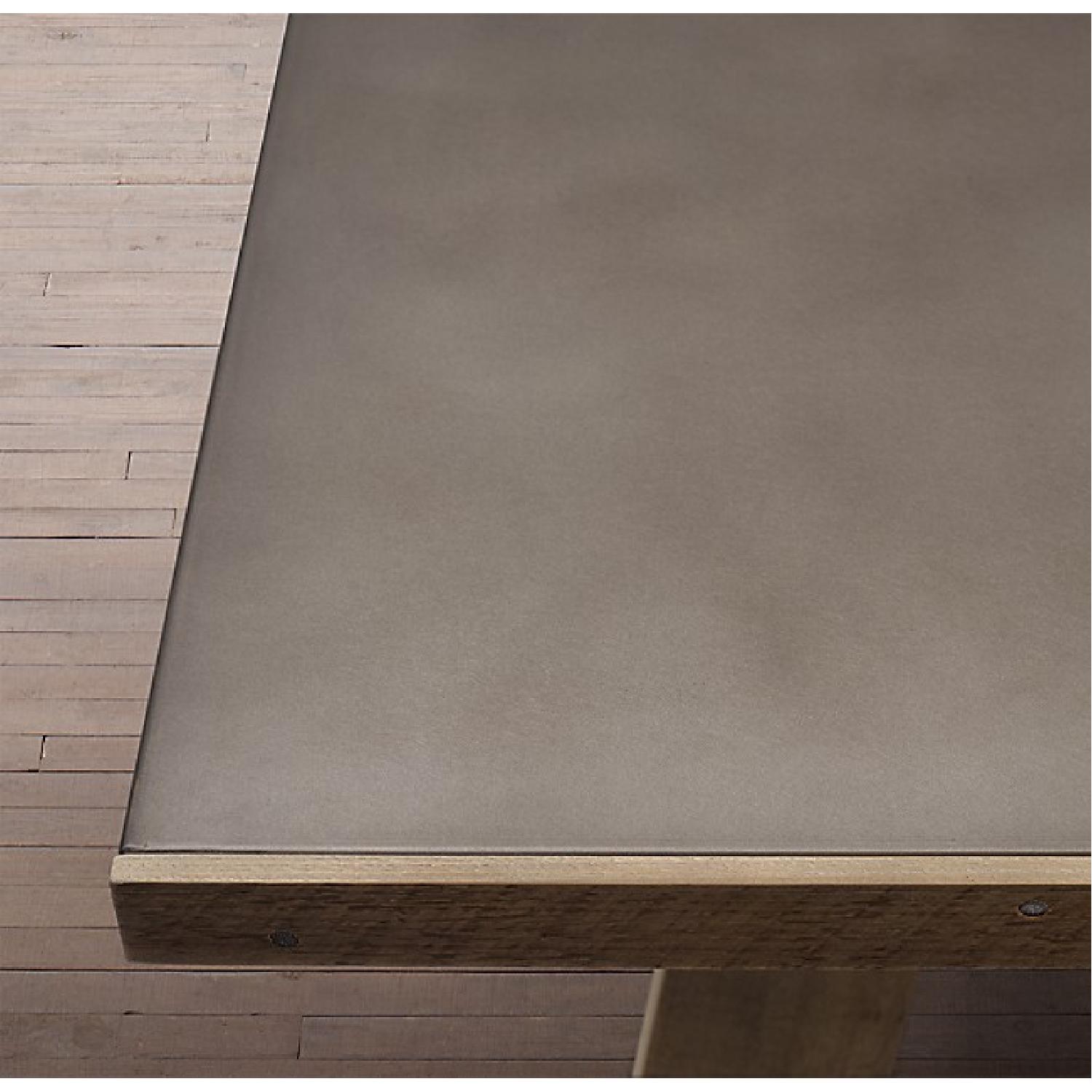 Restoration Hardware Zinc-Top Rectangular Dining Table - image-3