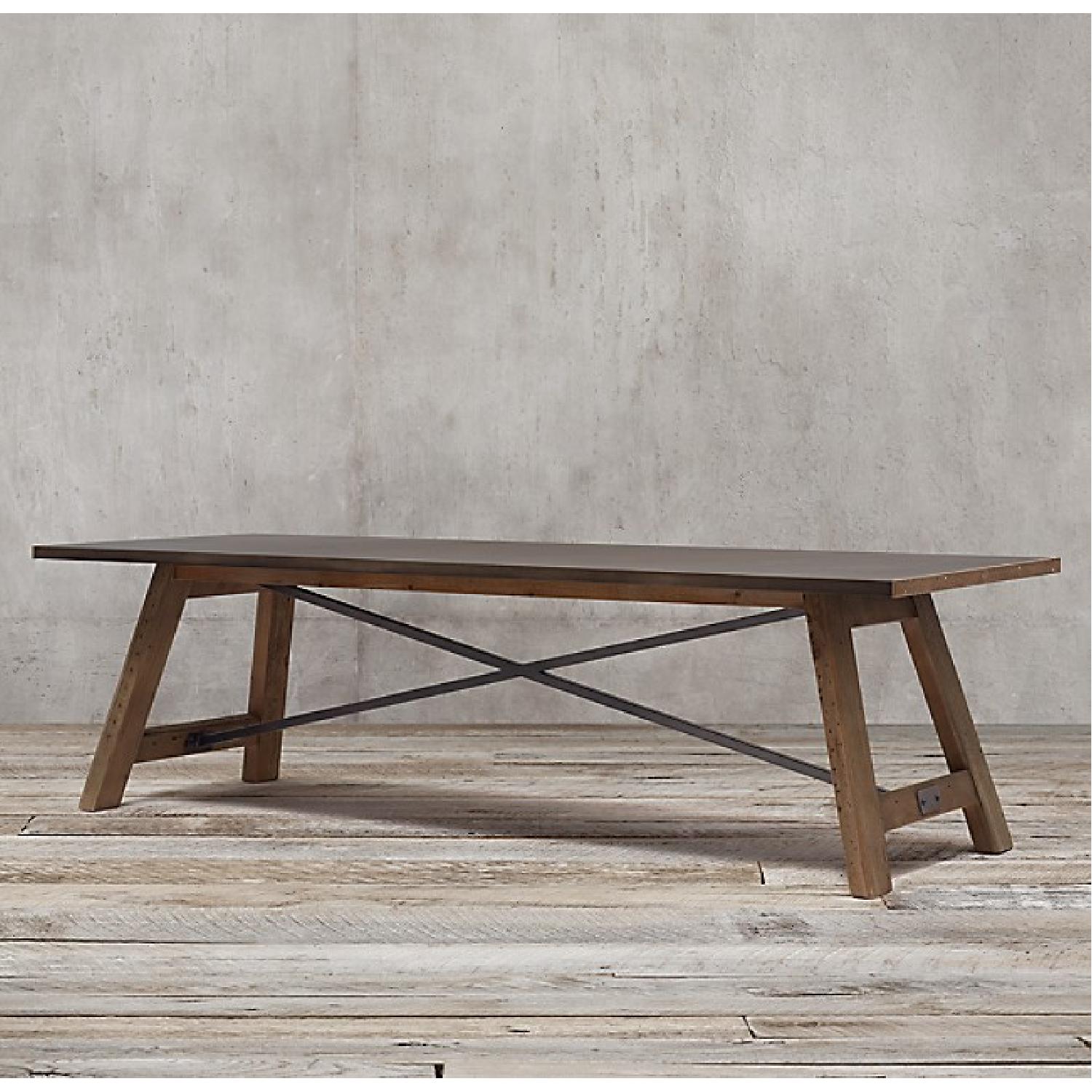 Restoration Hardware Zinc-Top Rectangular Dining Table - image-4