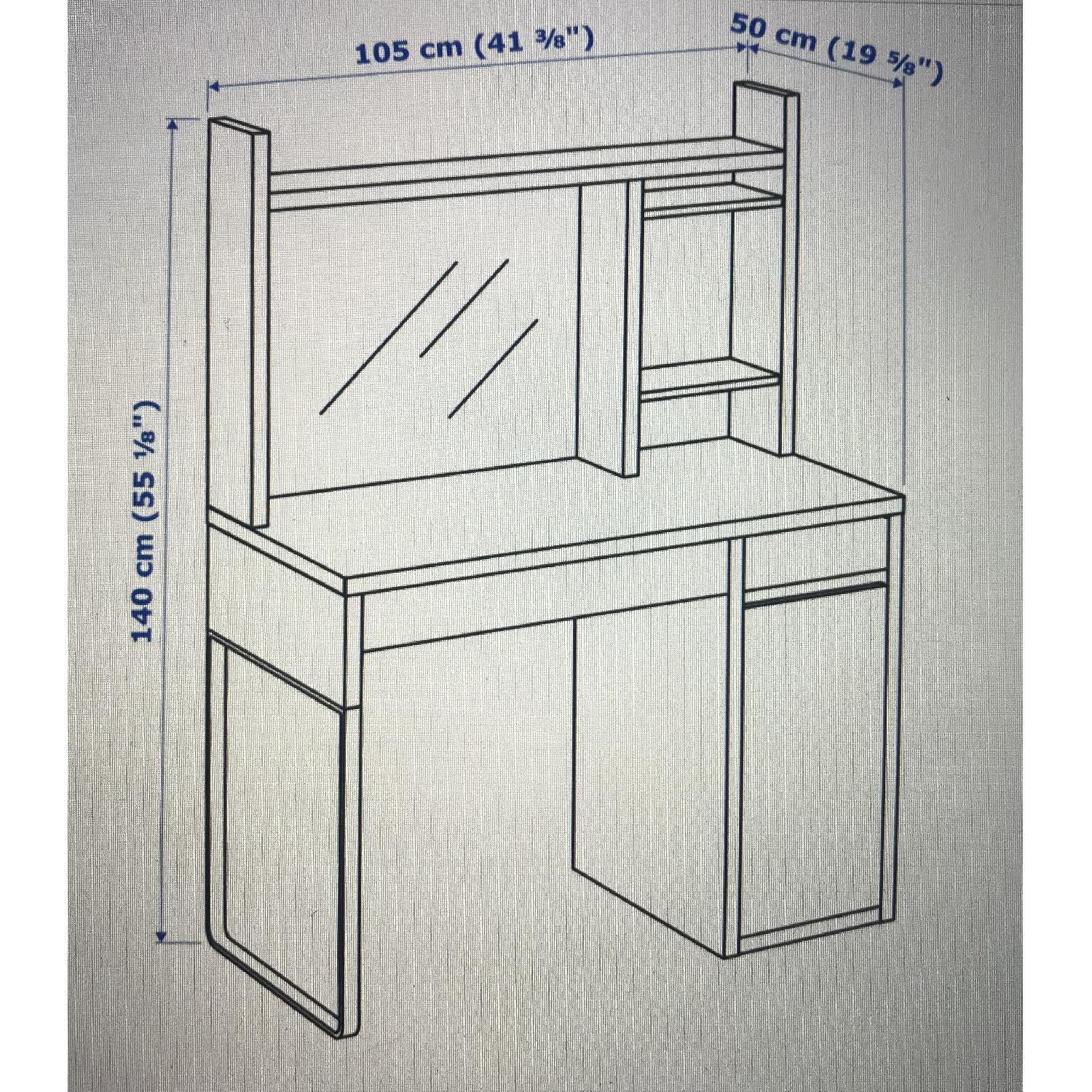 Ikea Micke 2 Drawer Desk w/ Add On Unit AptDeco