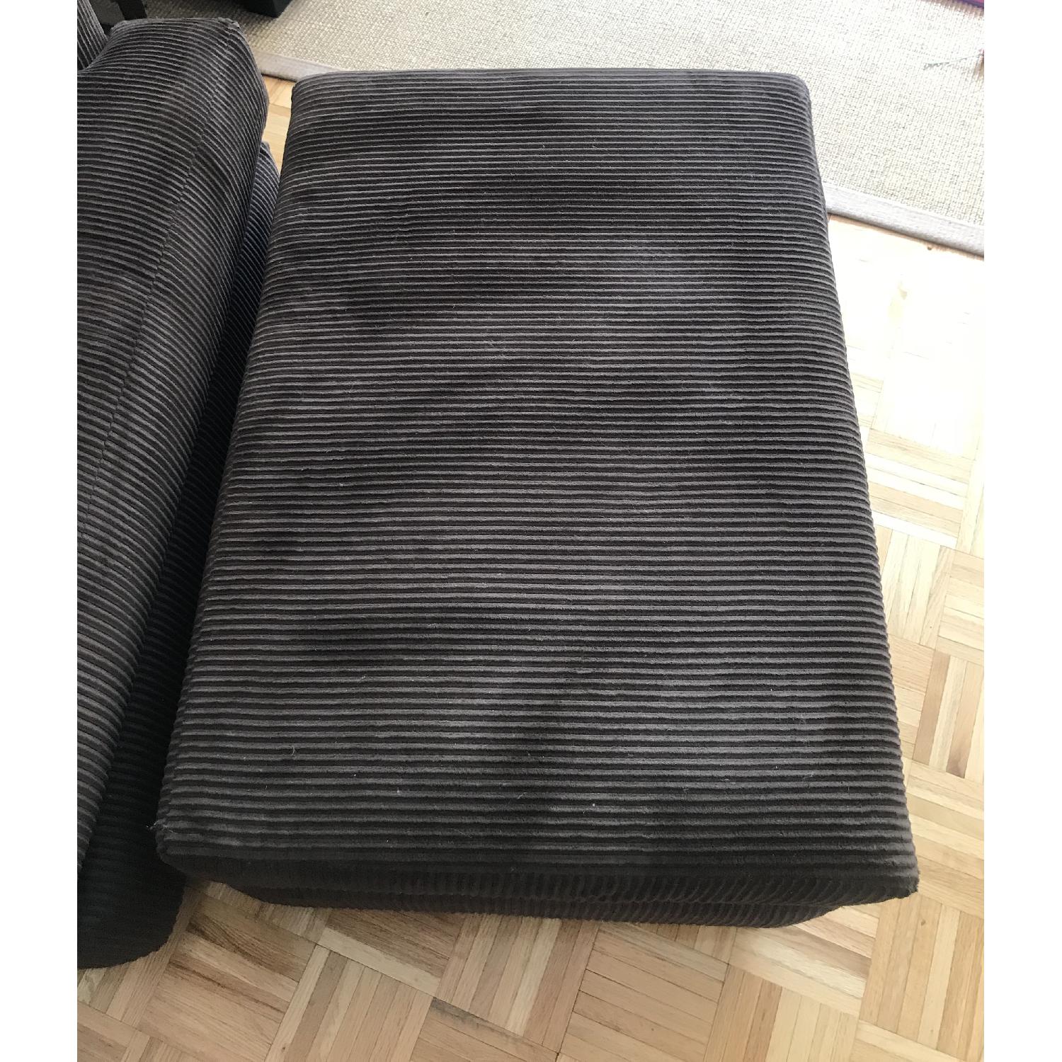 Raymour & Flanigan Chair and a Half & Ottoman - image-2