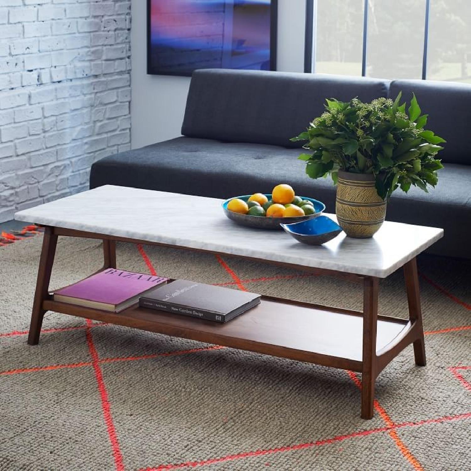 West Elm Reeve Mid Century Rectangular Coffee Table - image-1