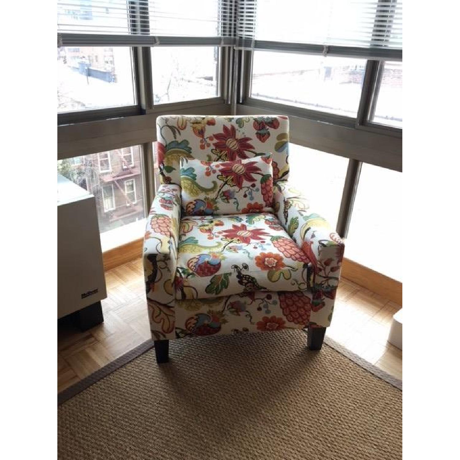 Pottery Barn Floral Chairs - image-1