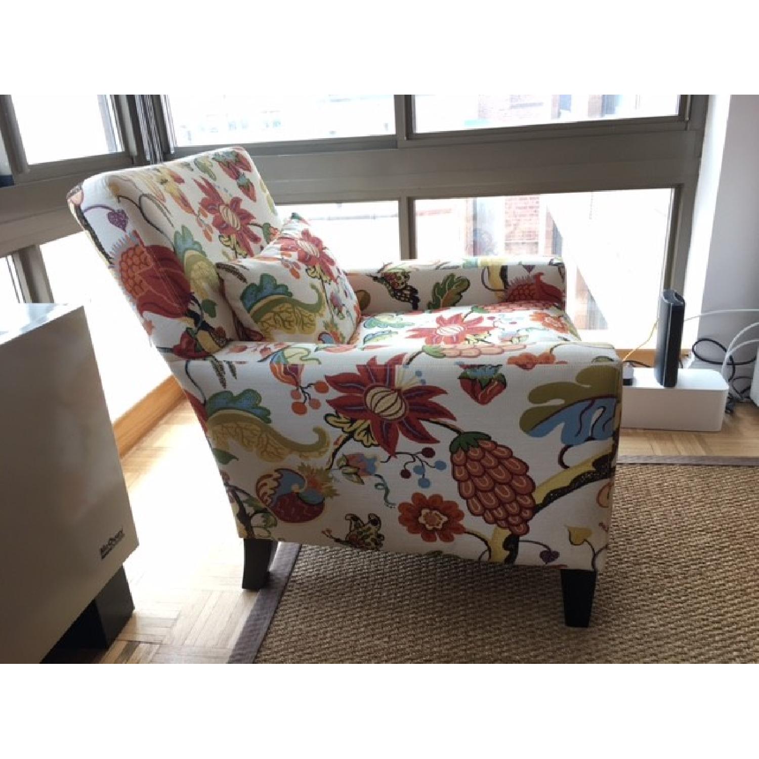 Pottery Barn Floral Chairs - image-2