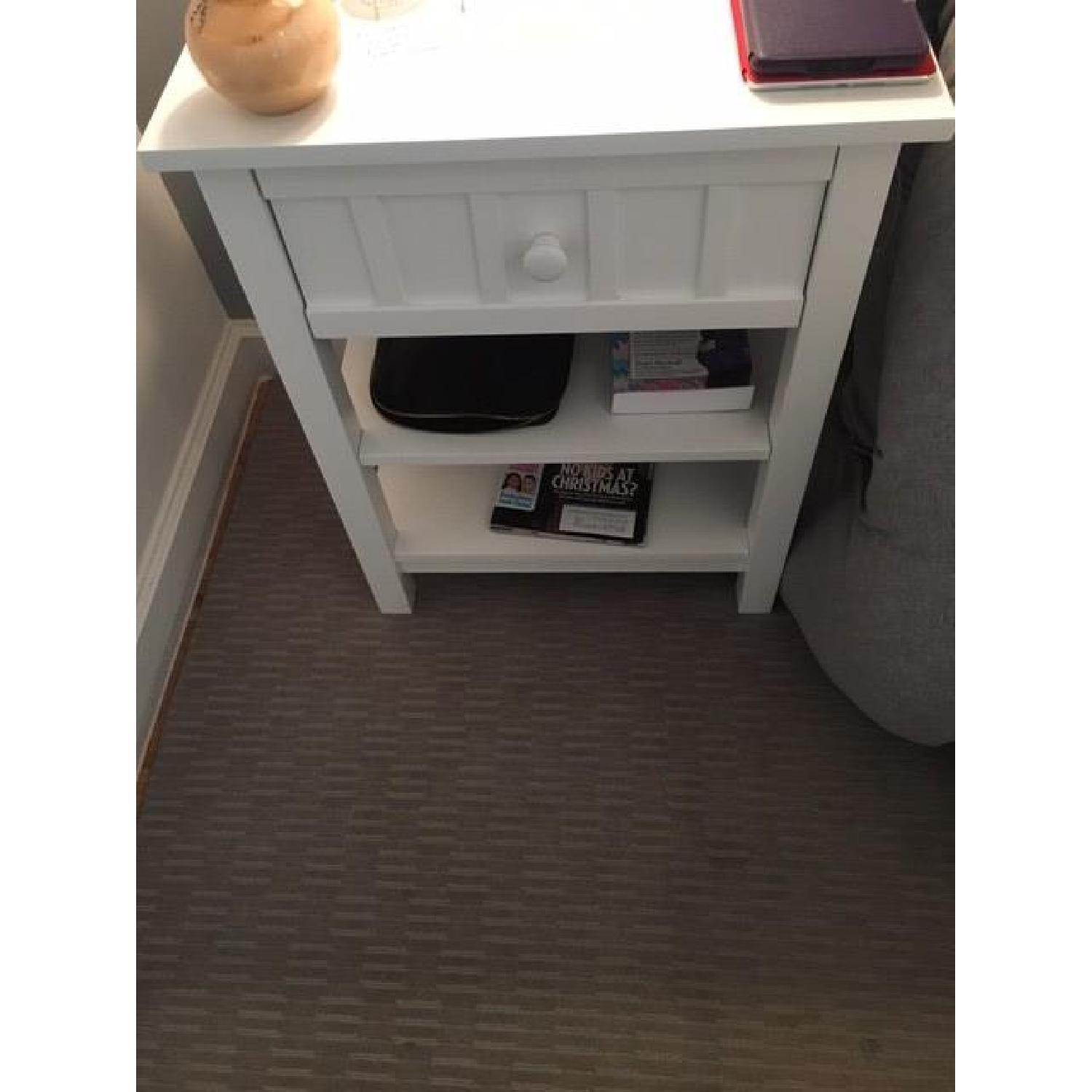 Crate & Barrel Brighton White Nightstands - image-1
