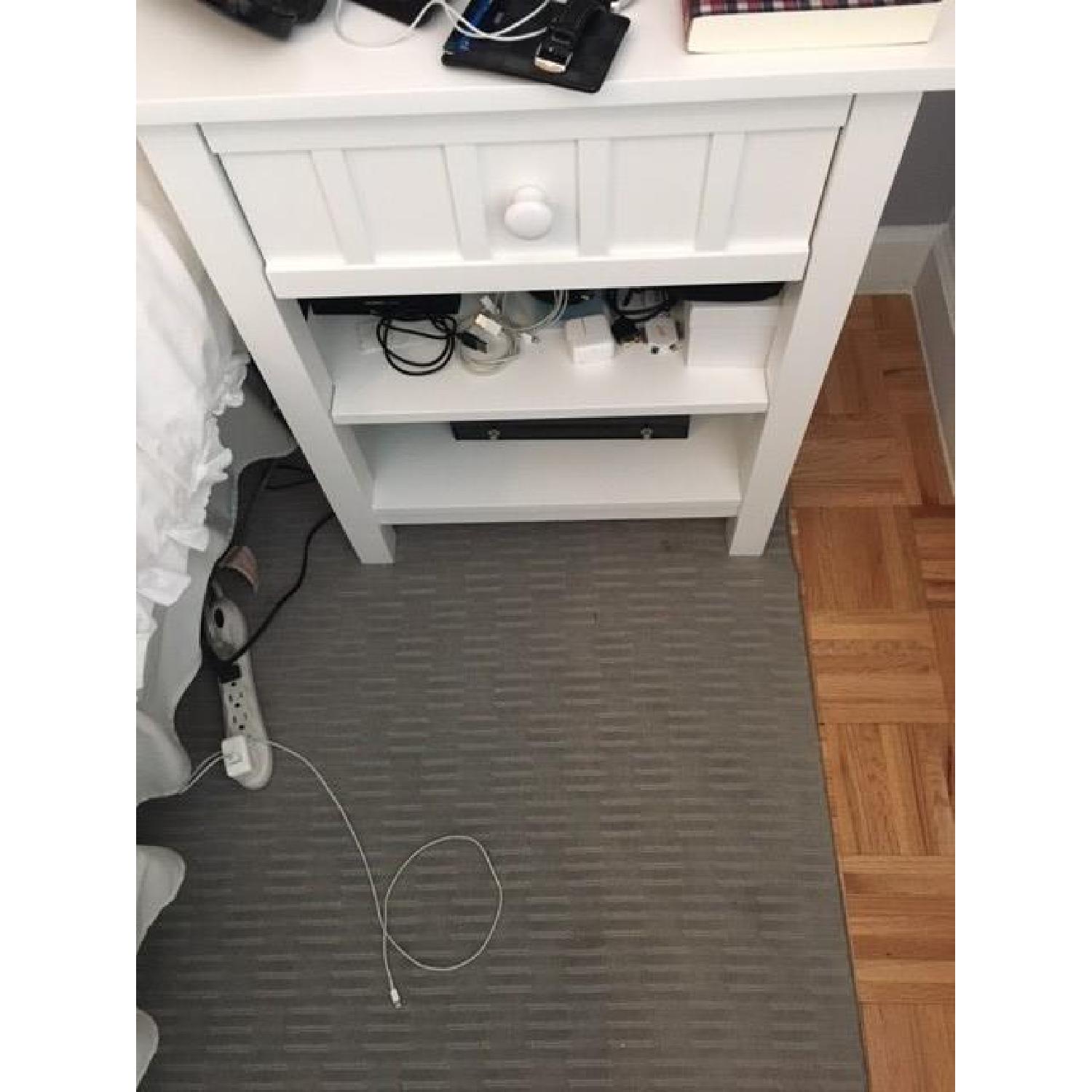 Crate & Barrel Brighton White Nightstands - image-2