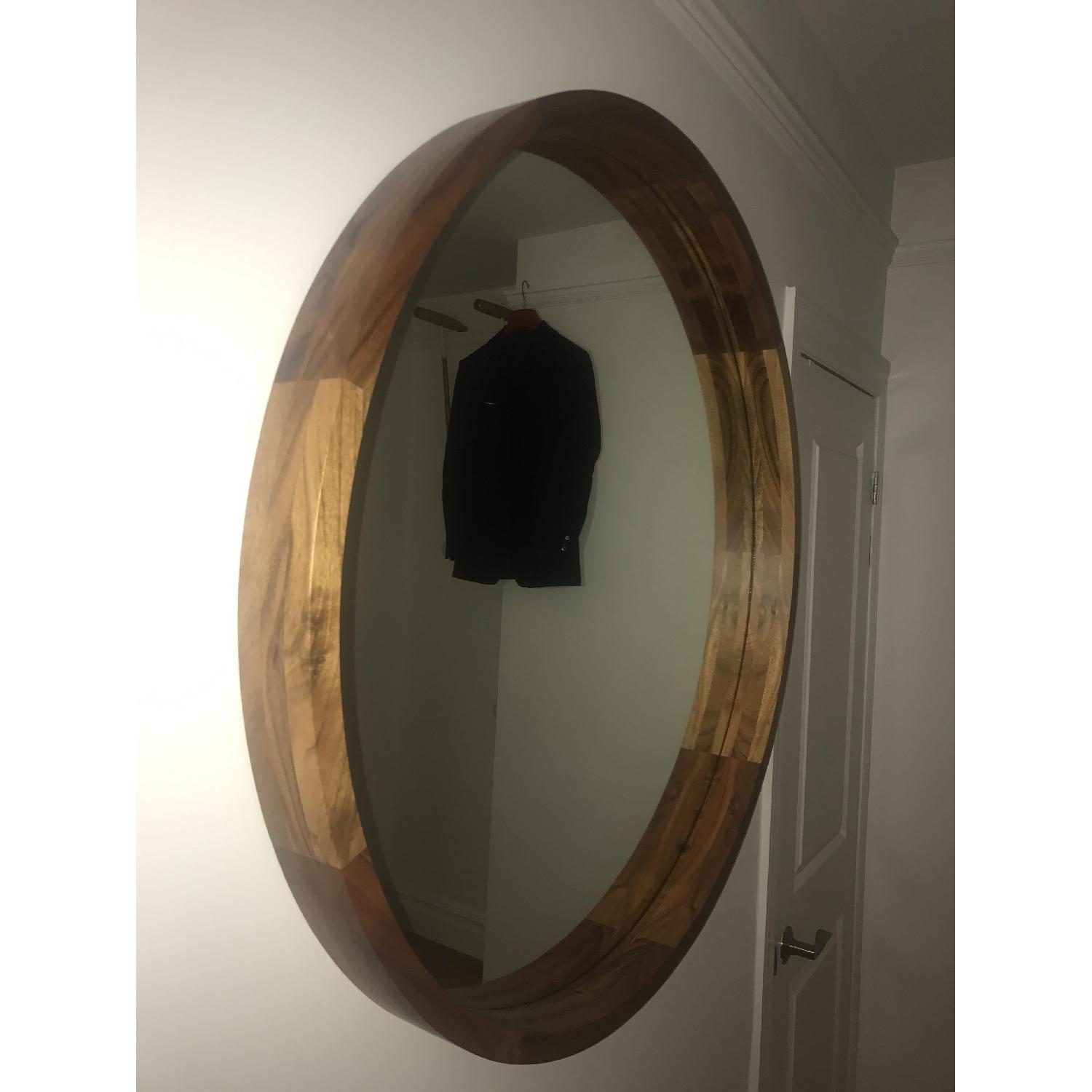 CB2 Acacia Wood Mirror AptDeco