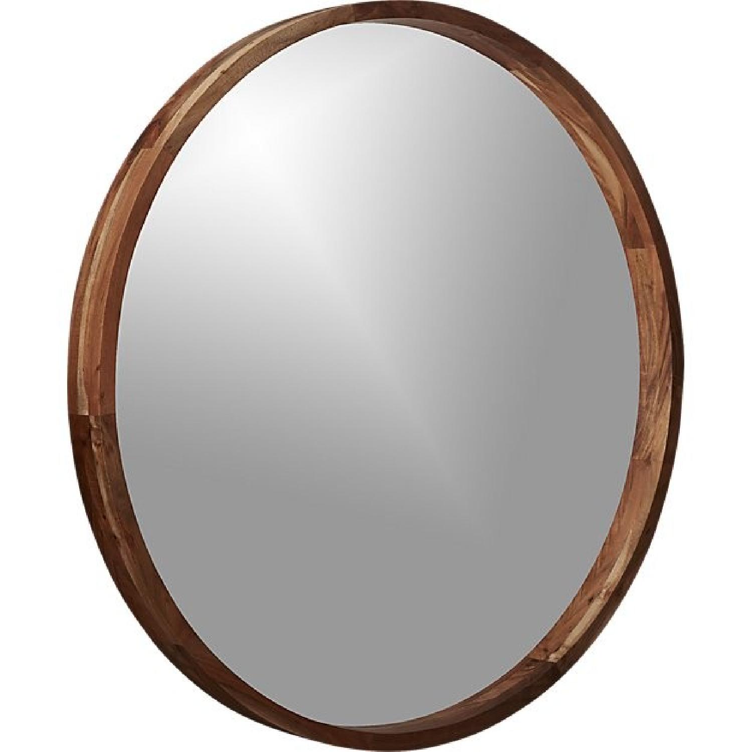 CB2 Acacia Wood Mirror AptDeco