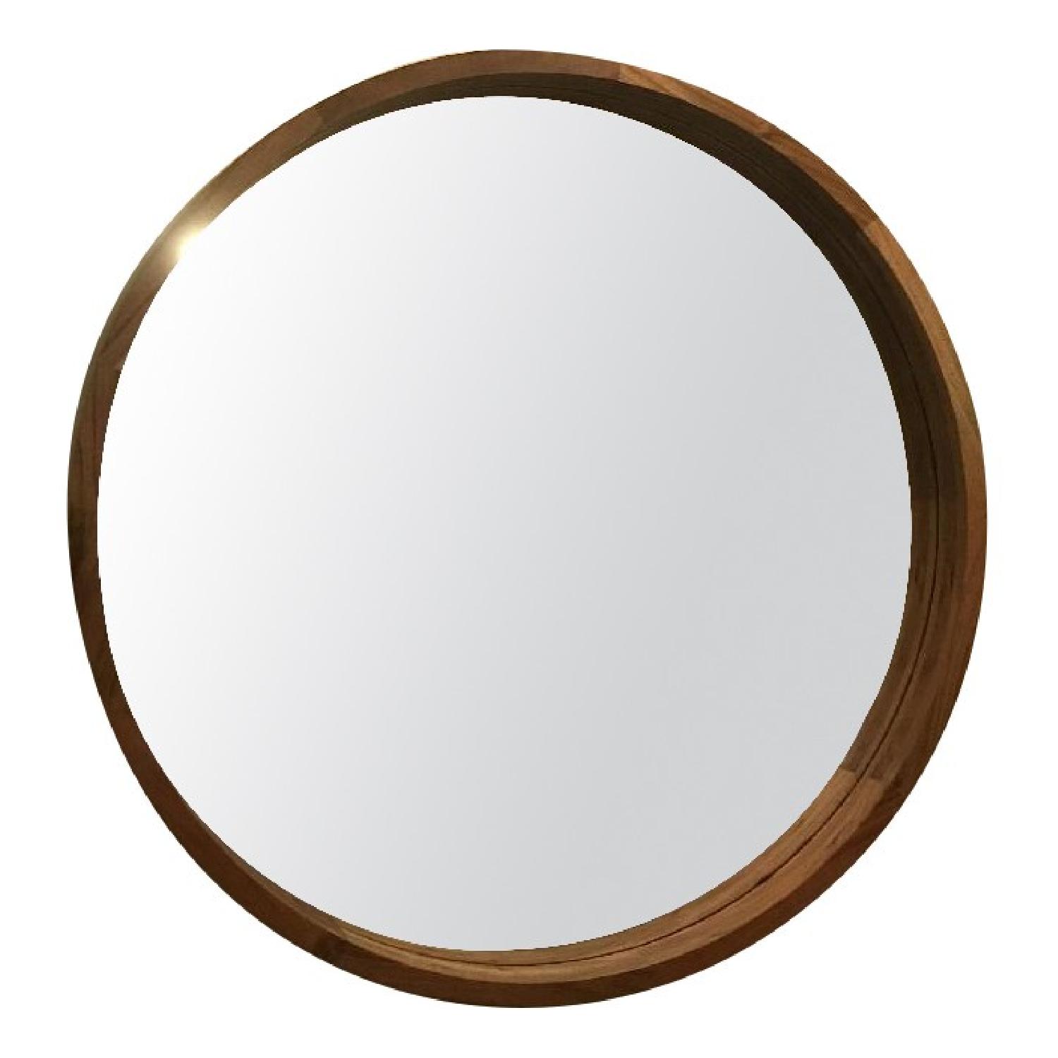 CB2 Acacia Wood Mirror AptDeco