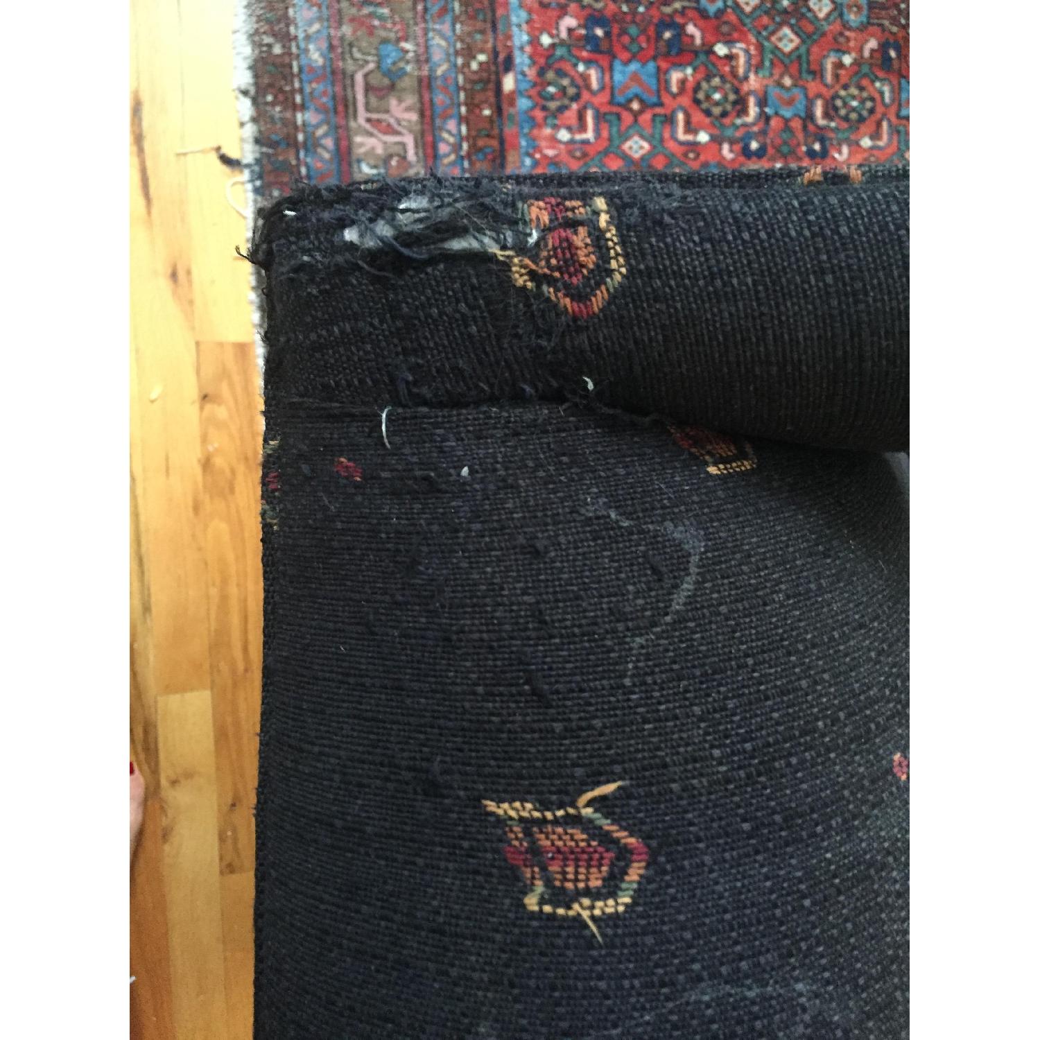 Vintage Navy Blue Wingback Recliner - image-7