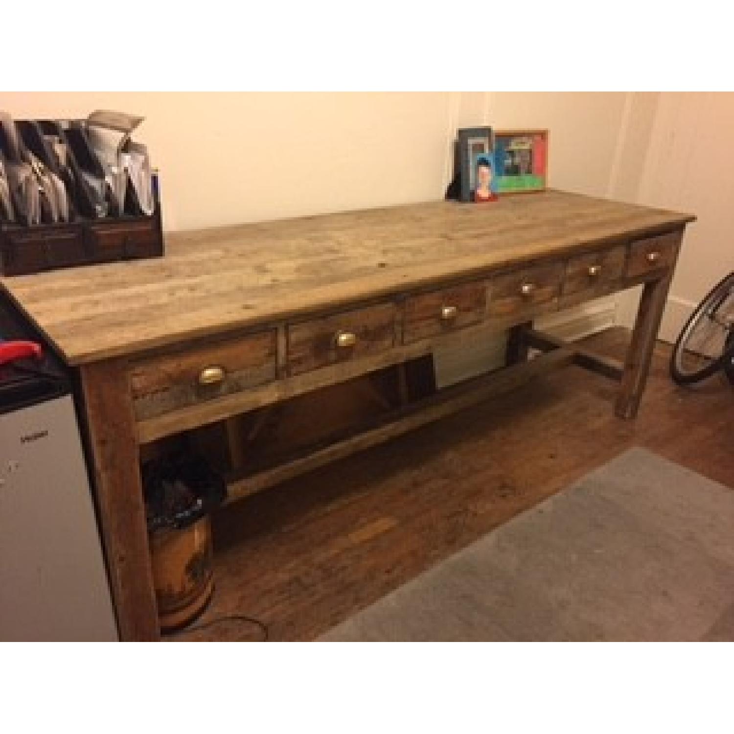 Anthropologie Wooden 6 Drawer Desk - image-2