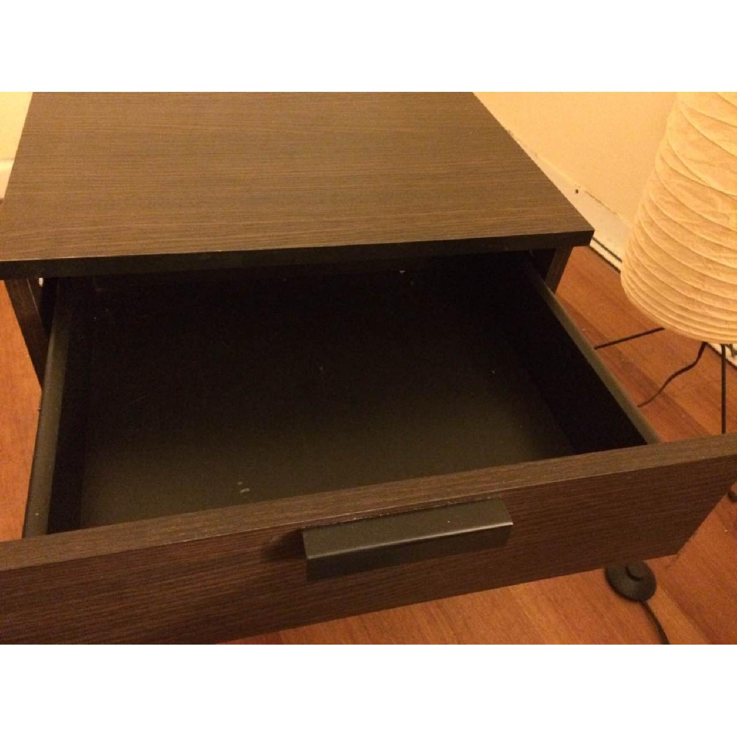 Ikea Trysil Nightstand in Dark Brown/Black AptDeco
