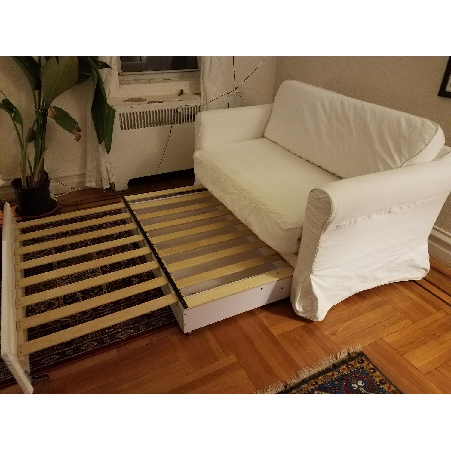Ikea Hagalund Sleeper Loveseat AptDeco