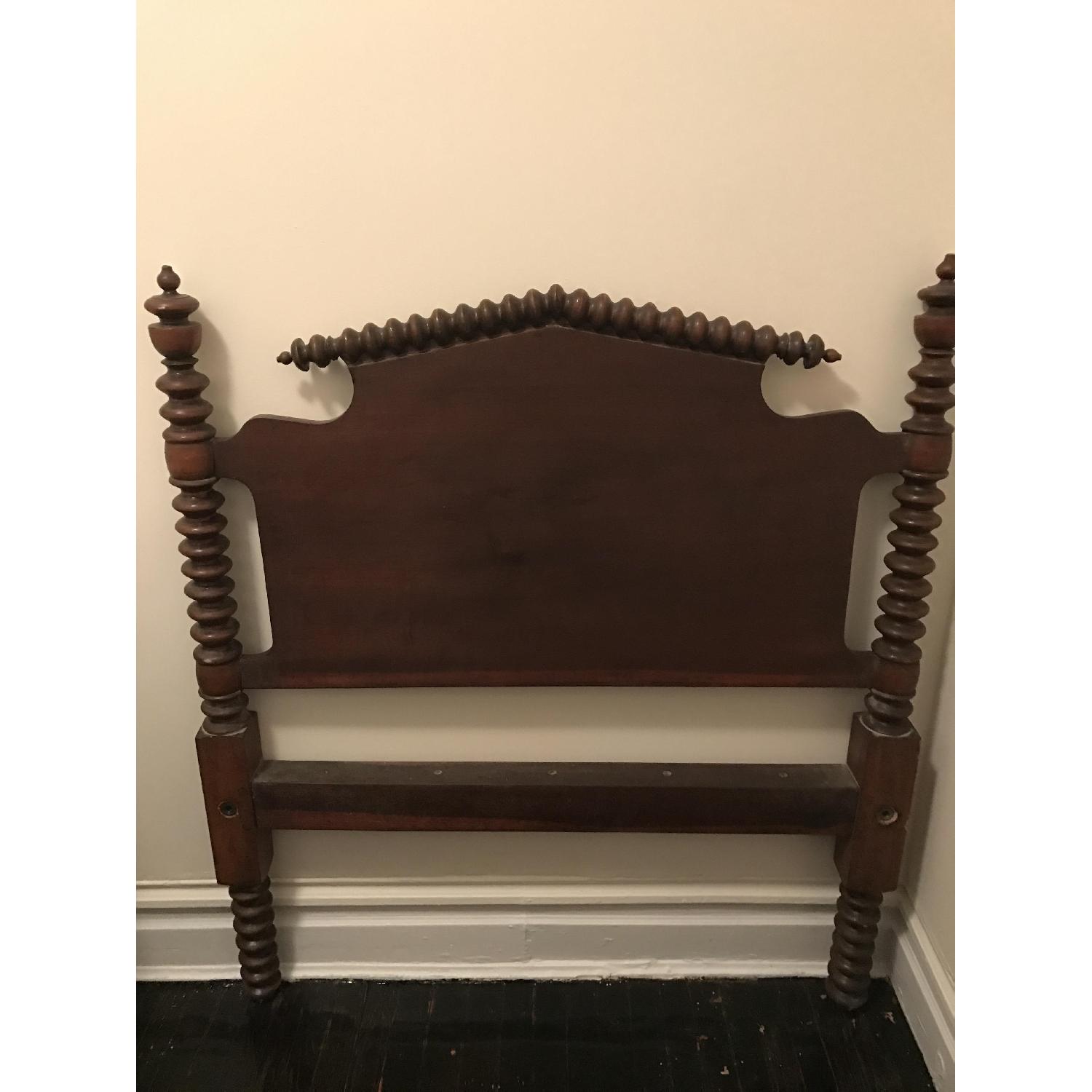 Antique Rope Spool Twin Size Bed Frame - image-2