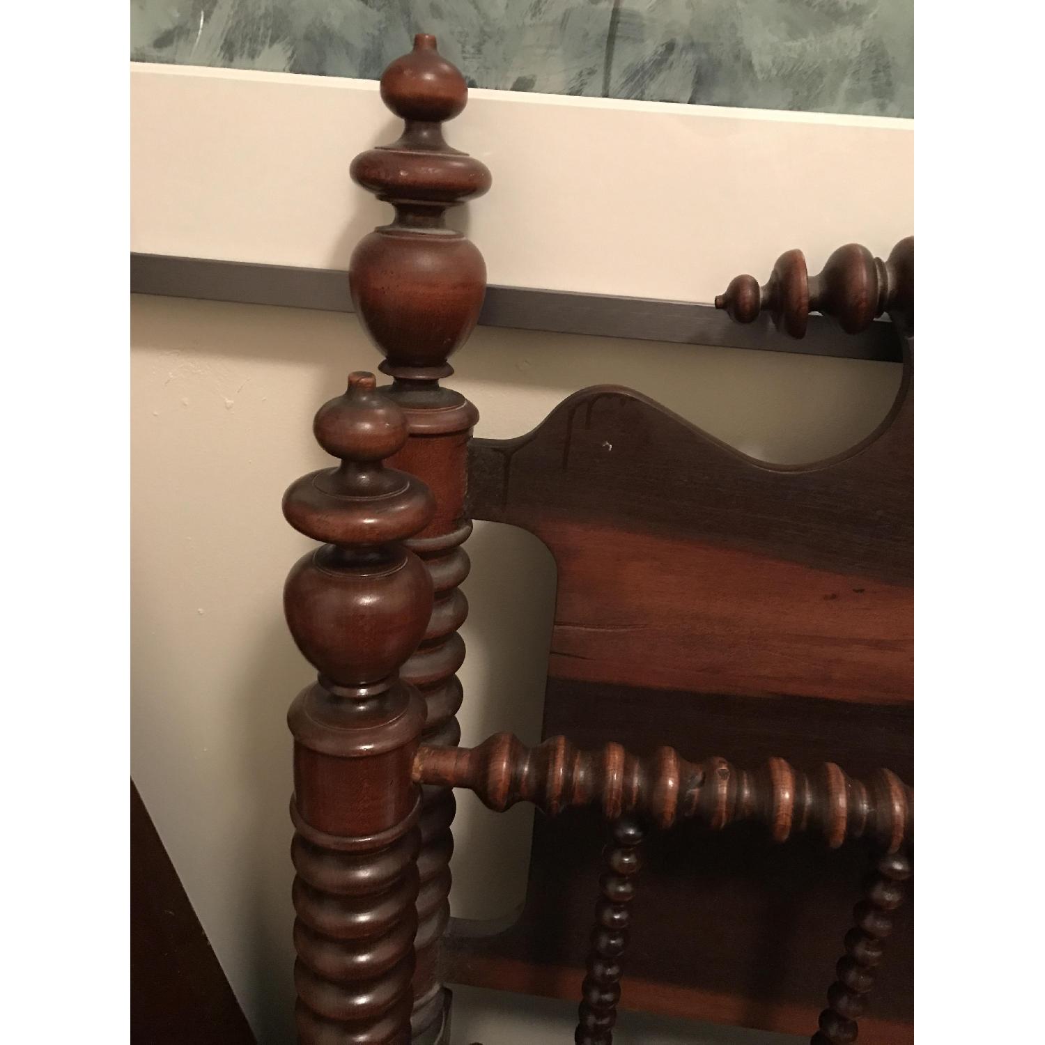 Antique Rope Spool Twin Size Bed Frame - image-4