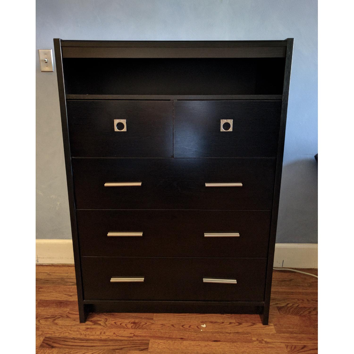 Black Dresser w/ Glass Top