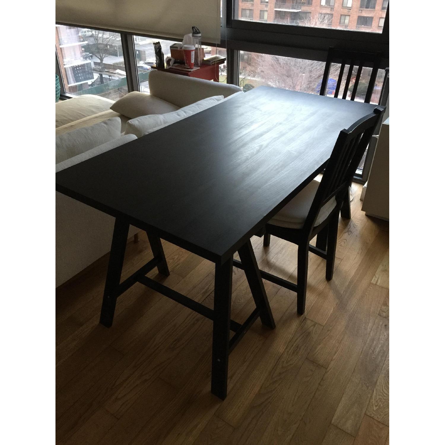 Ikea Tornliden/Oddvald Table in Black-Brown - image-3