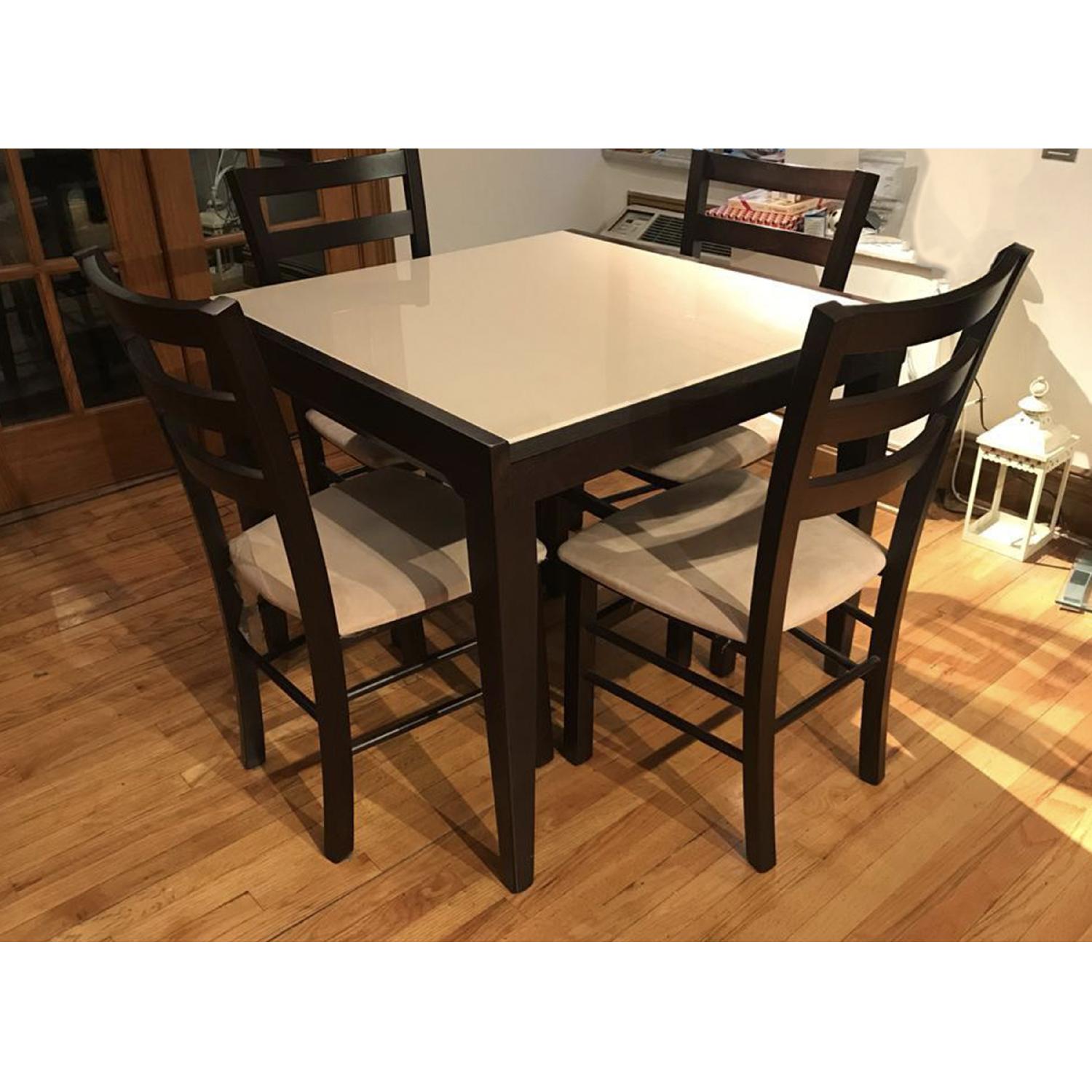 Macy's Cafe Latte Table w/ 4 Chairs - image-1